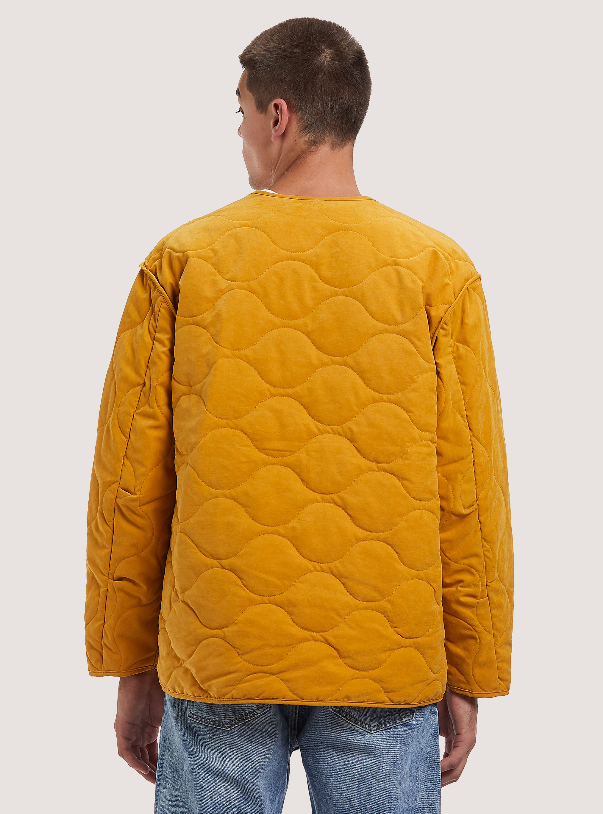 Quilted jacket with recycled padding, SE2 SENAPE MEDIUM