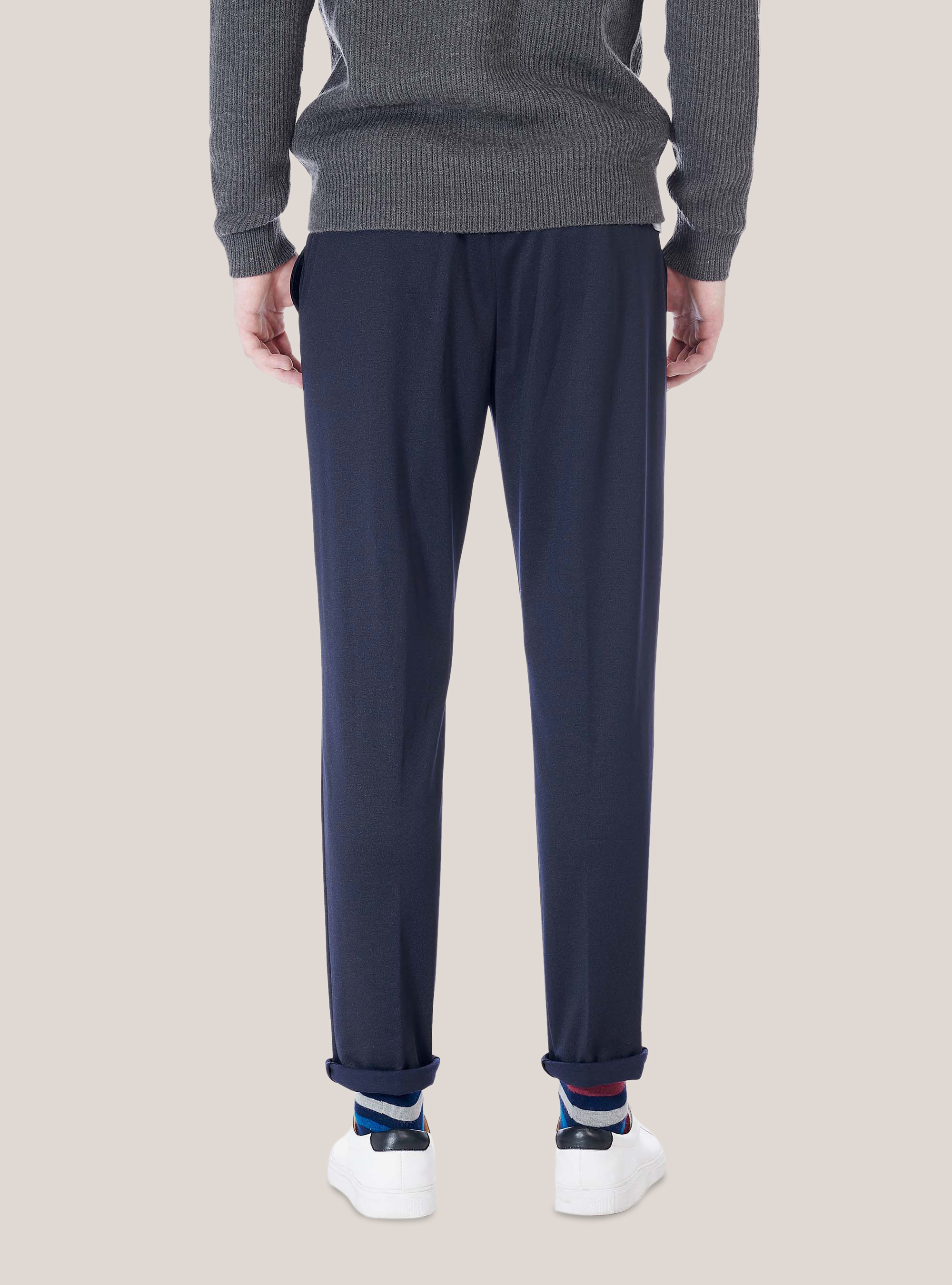 PANTS WITH COULISSE, BLUE