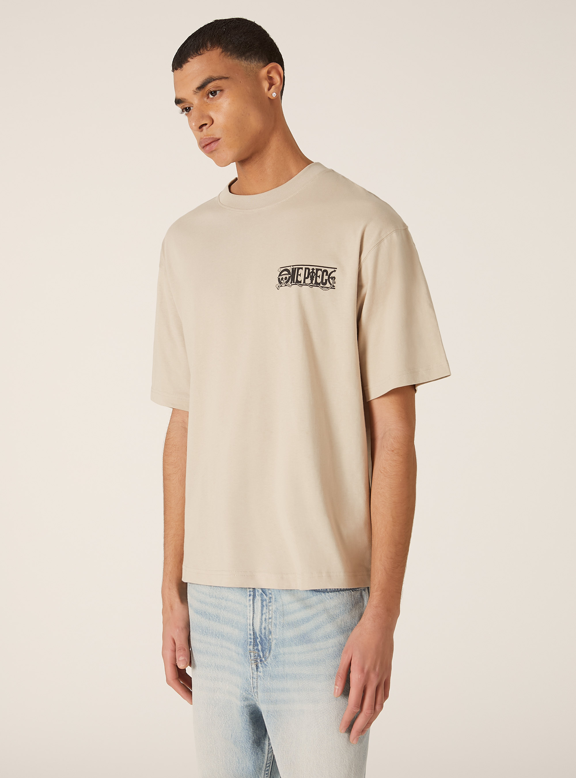 One Piece / Alcott boxy fit T-shirt, BG2 BEIGE MEDIUM