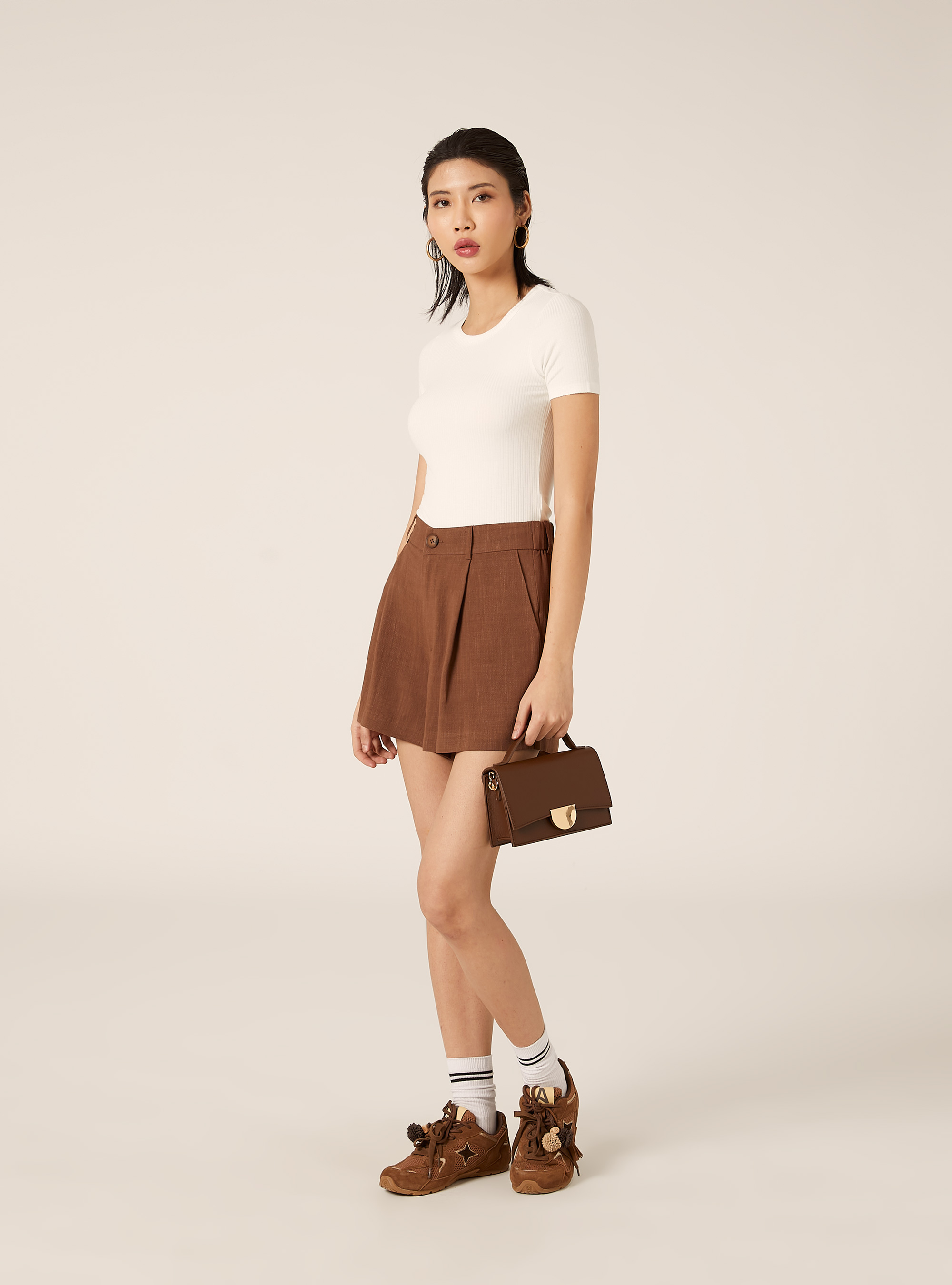 Body a coste maniche corte, WH2 WHITE