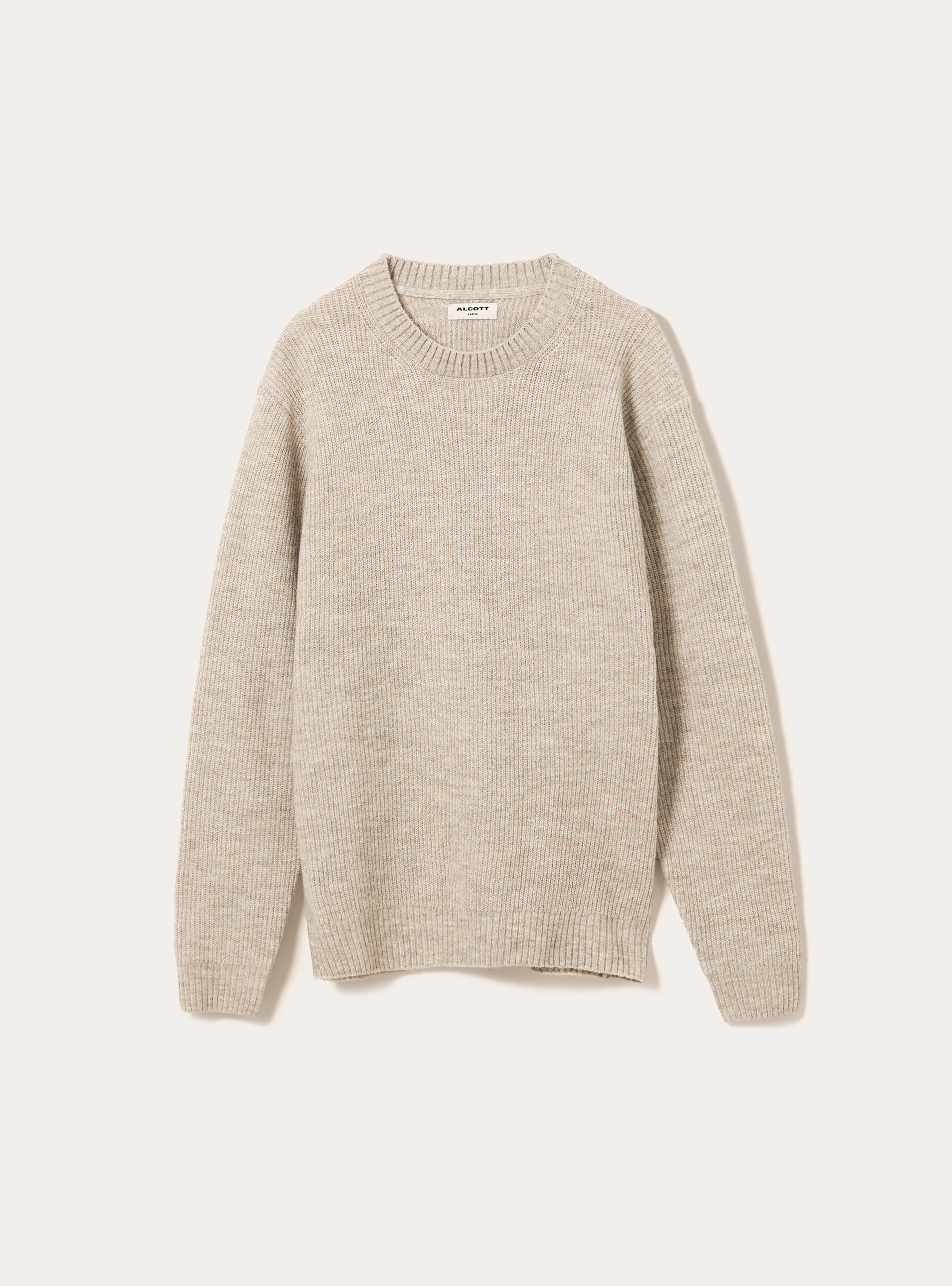 Pull-over doux à cotes, BG2 BEIGE MEDIUM