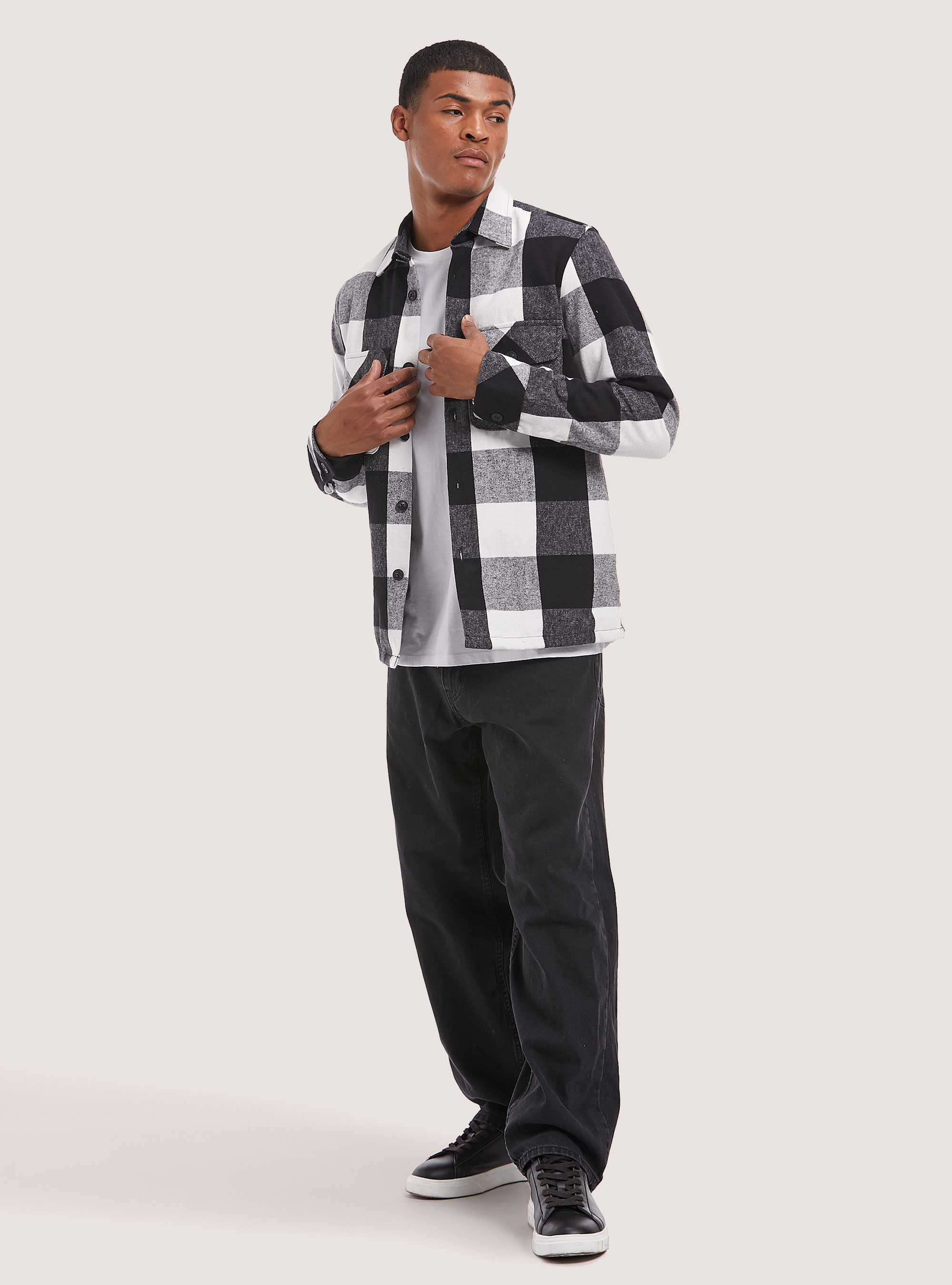 Checked shirt jacket