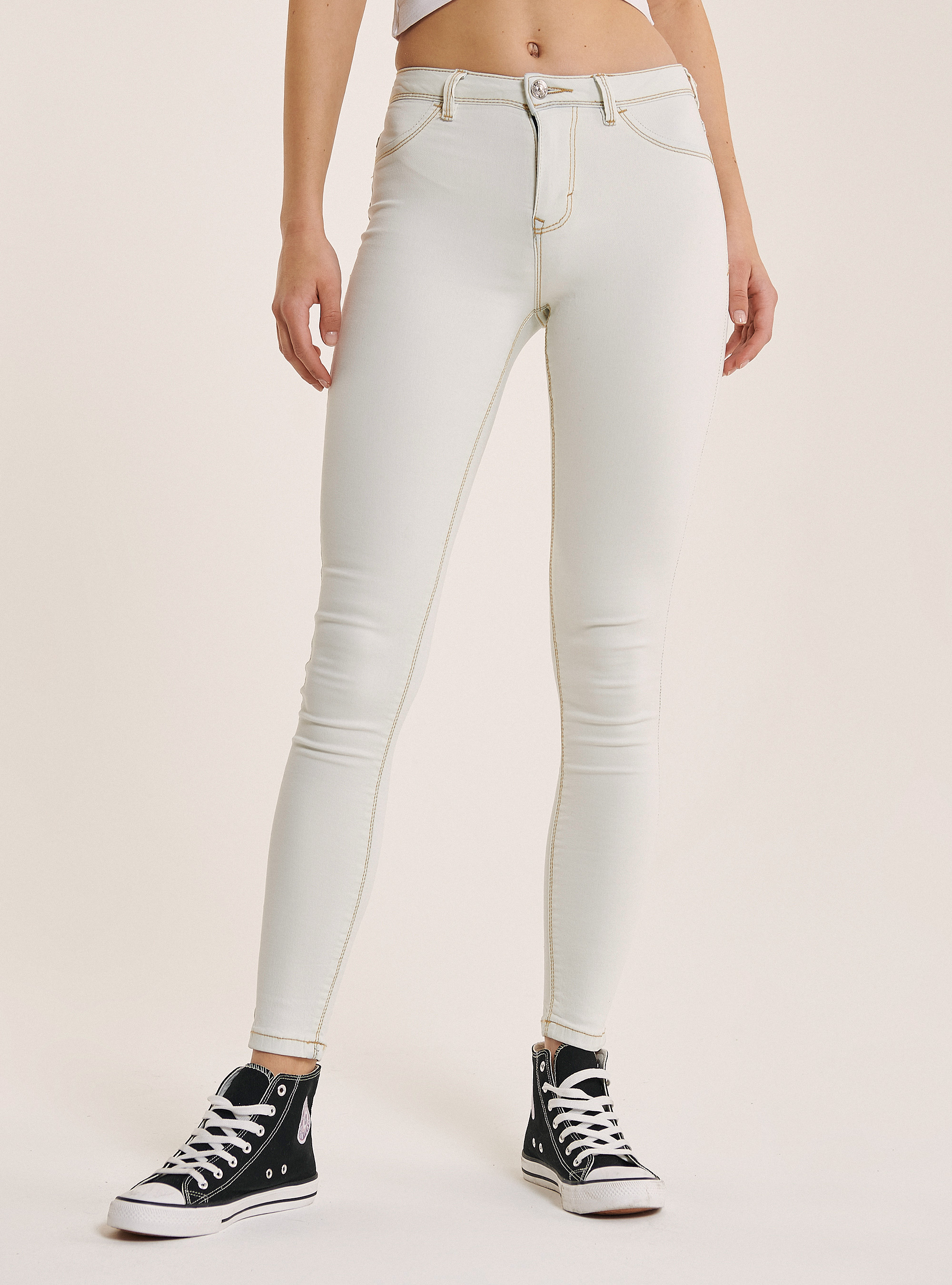 Jean taille haute super skinny comfort fit, C203 AZZURRE