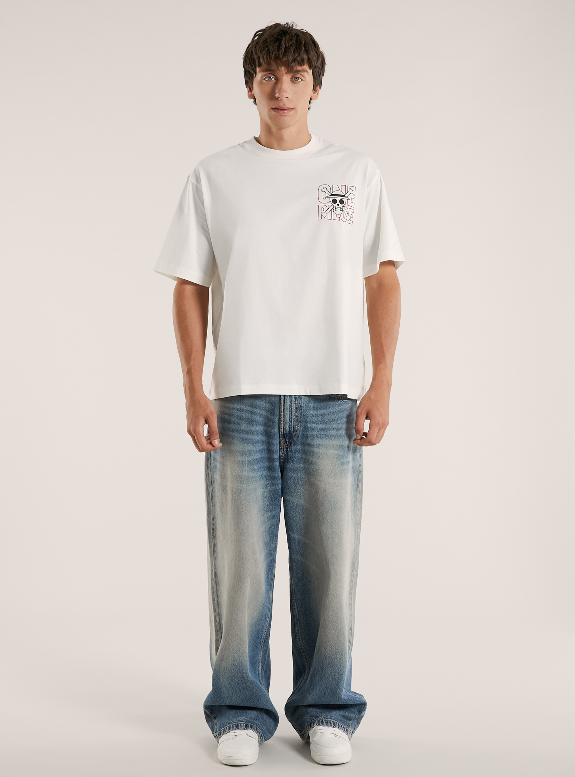 One Piece T-Shirt mit kastigem Schnitt / Alcott, WH2 WHITE