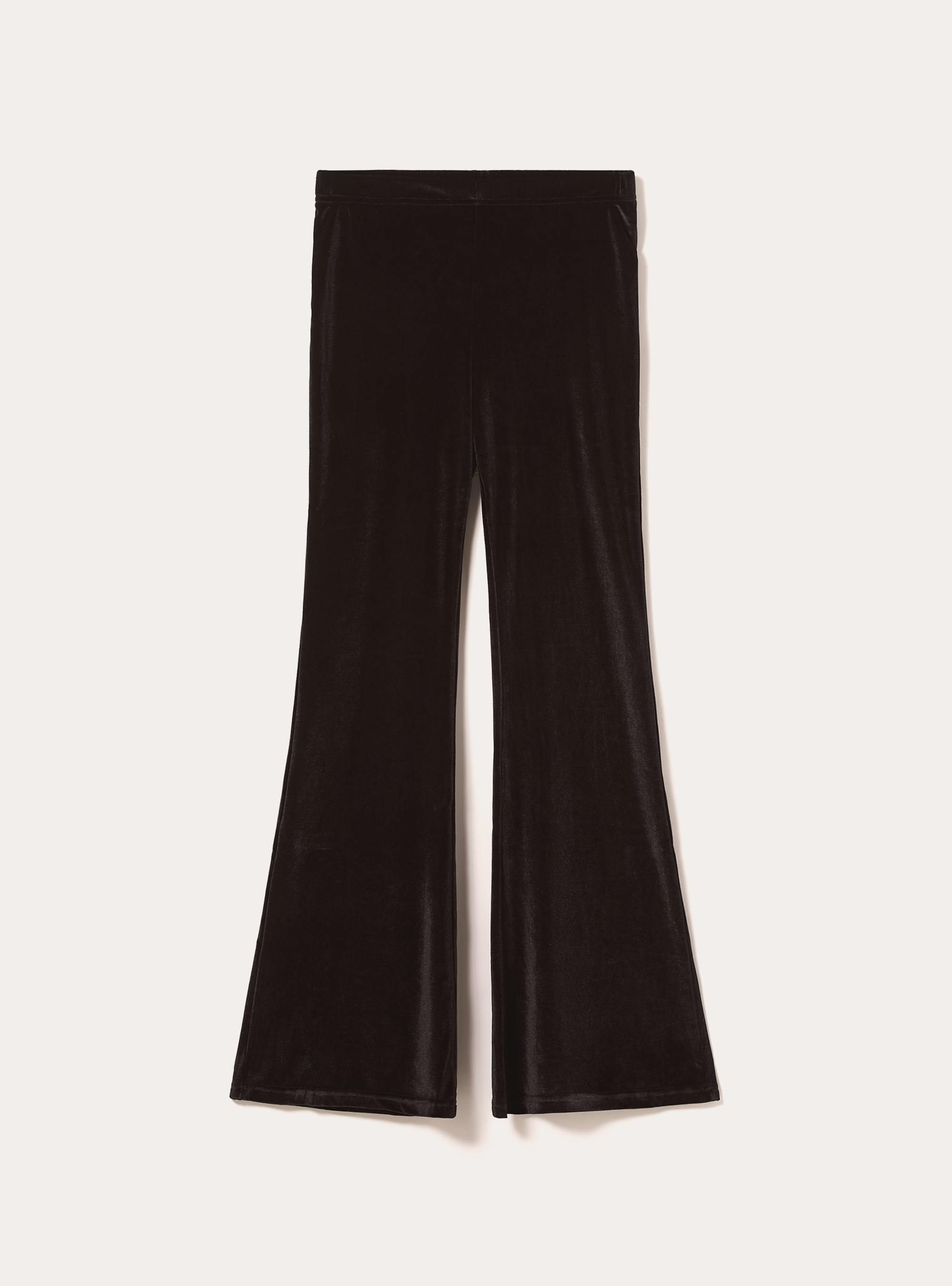Pantaloni flare in velluto, BK1 BLACK