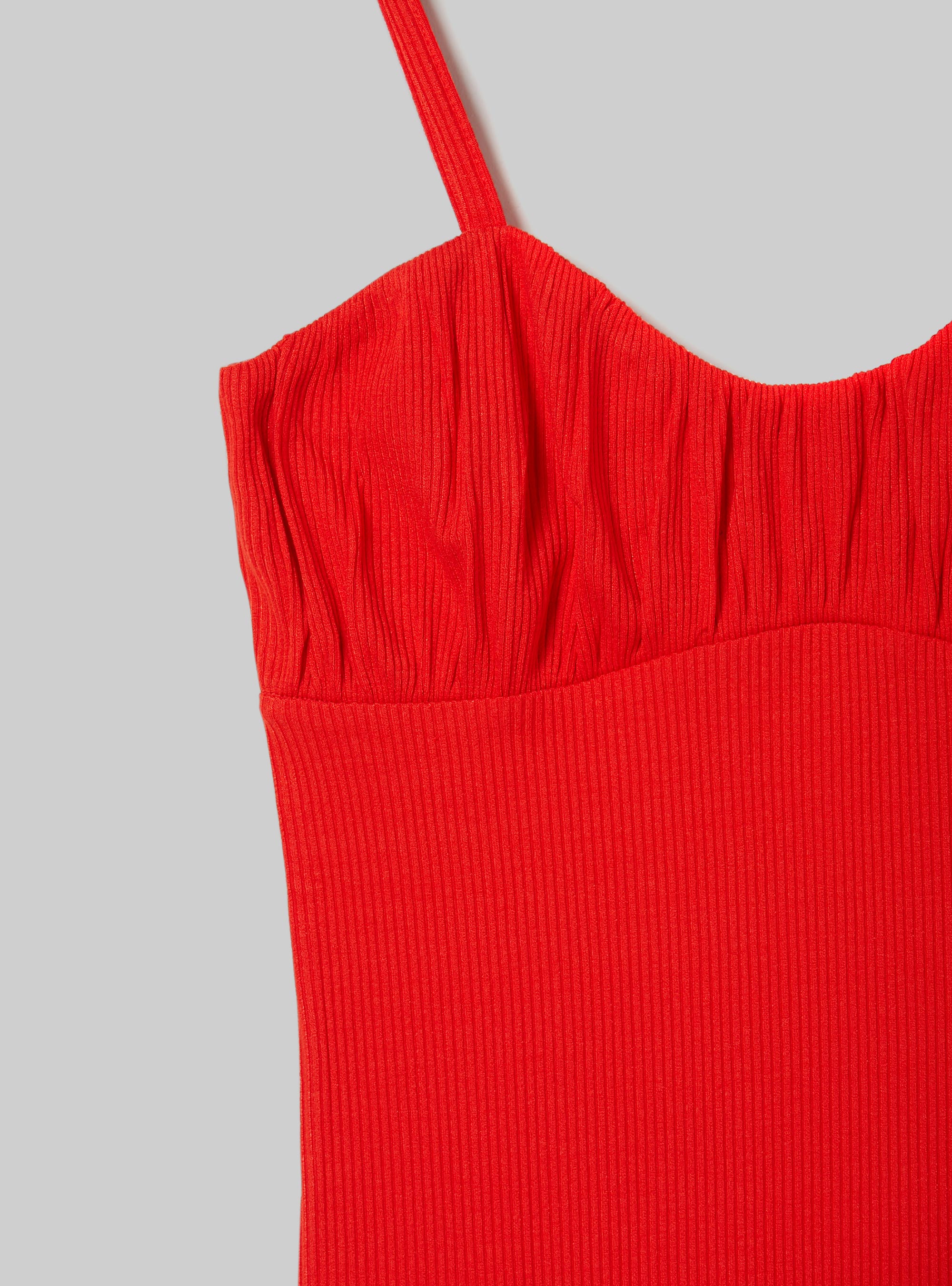 Vestito mini a coste, RD2 RED MEDIUM