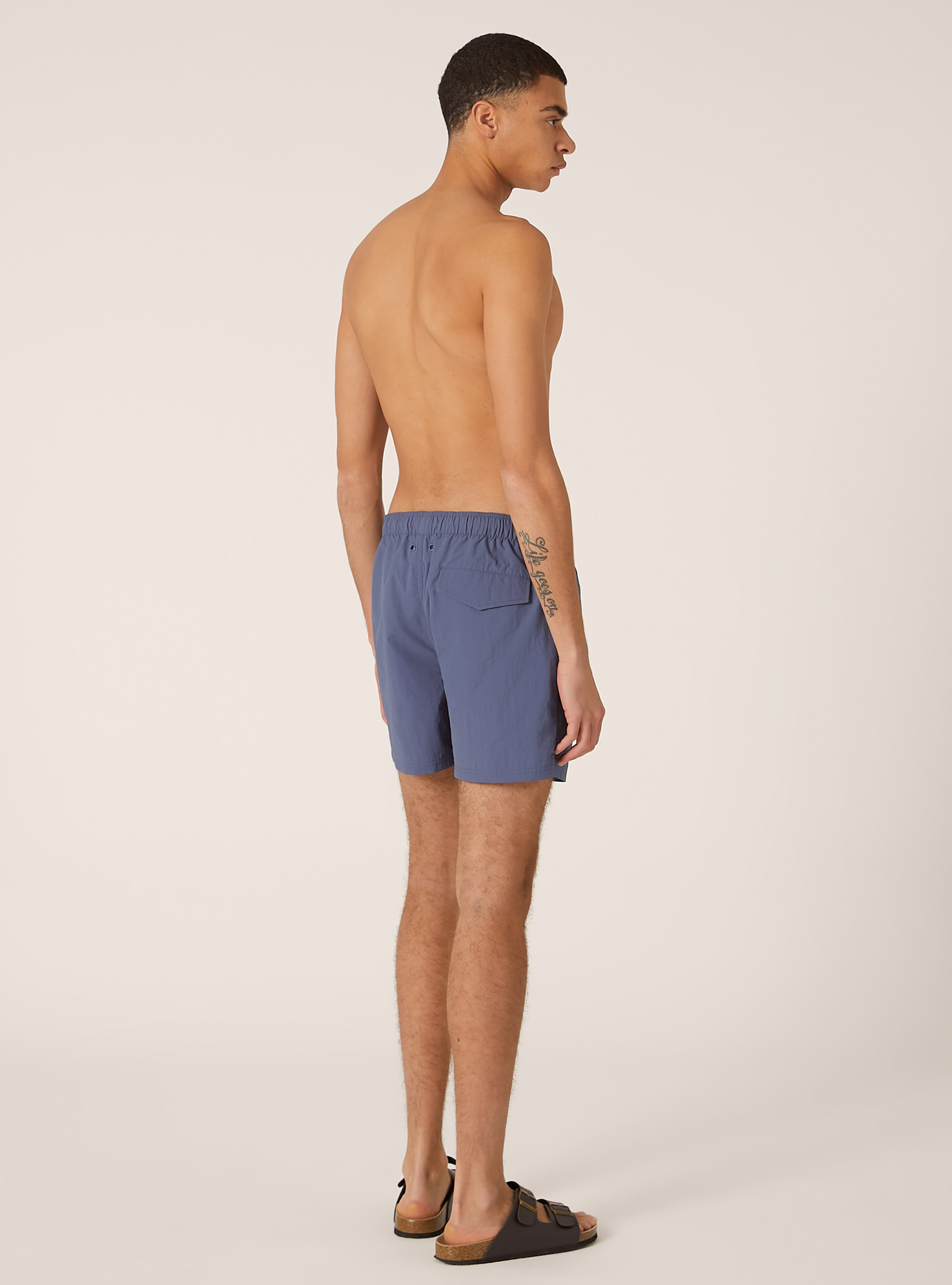 Maillot de bain uni avec poche arri&egrave;re, IN1 INDIGO DARK