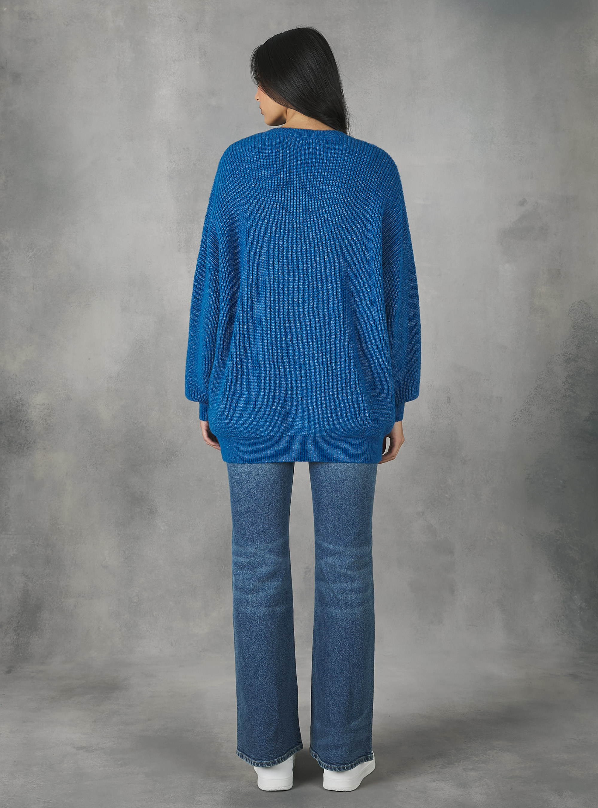 Pull oversize en cotes anglaises, OB2 BLUE OIL MED.