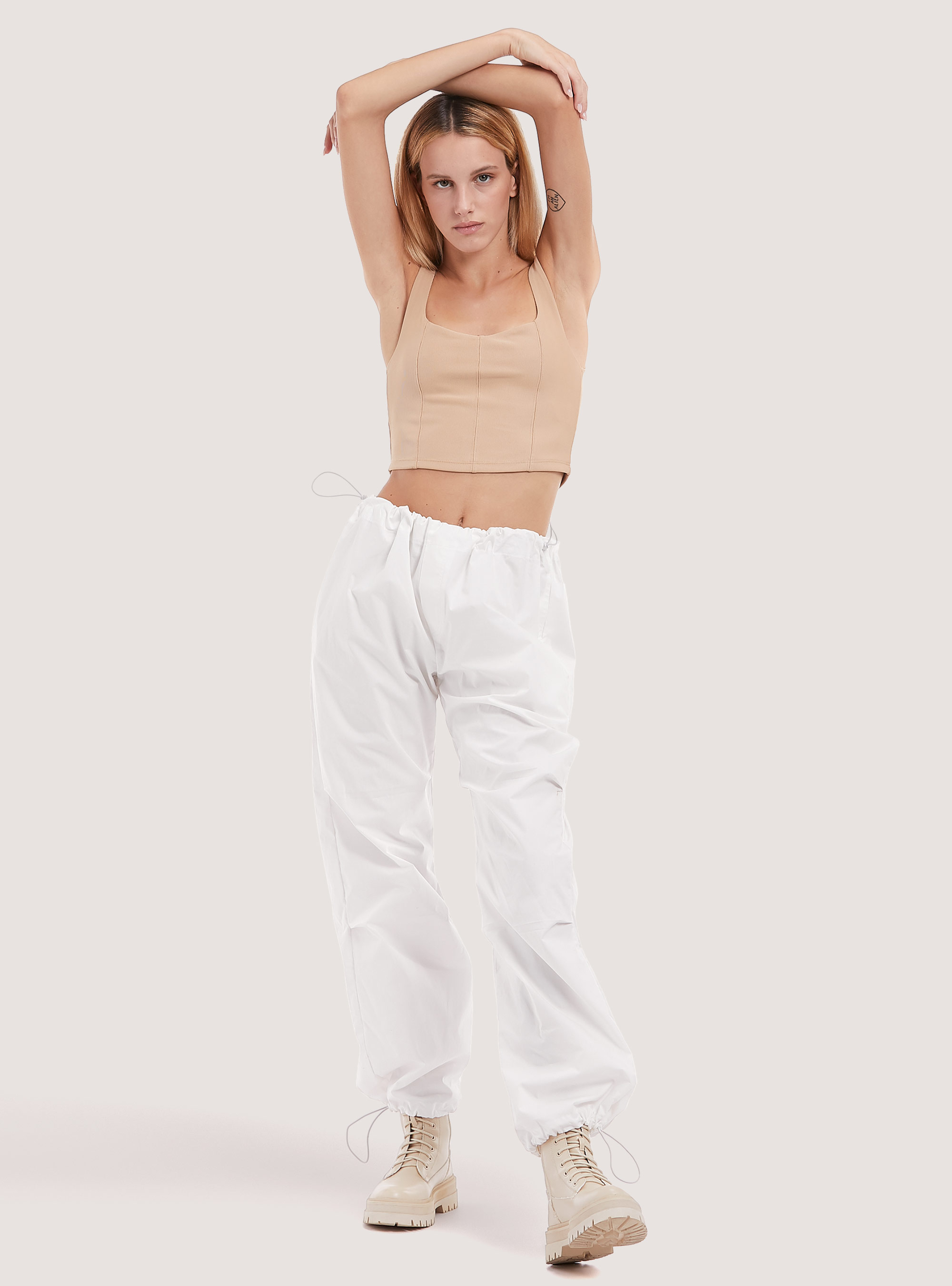 【BAON】23FW★ [BAONHAUS] Picef Cotton Banding Parachute Pt Cotton parachute trousers