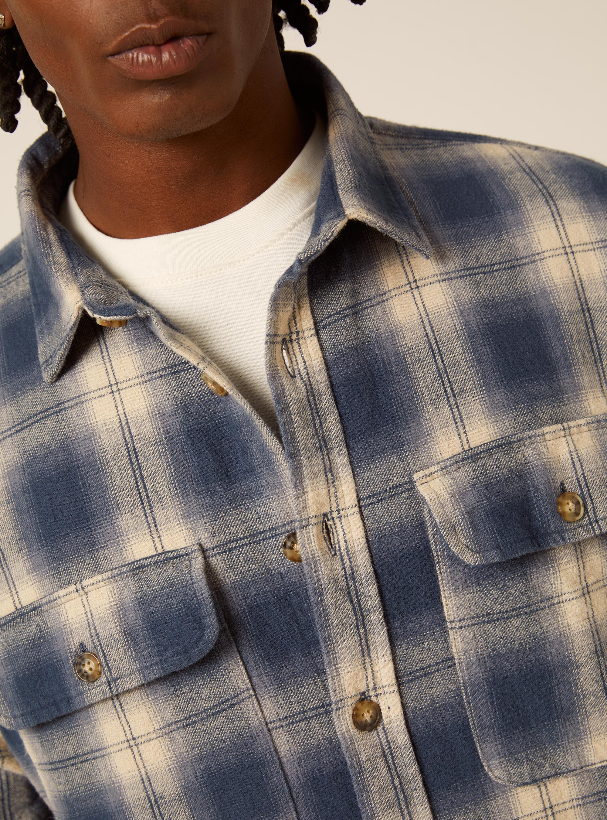 Camicia flanella quadri, BL2 BLUE MEDIUM