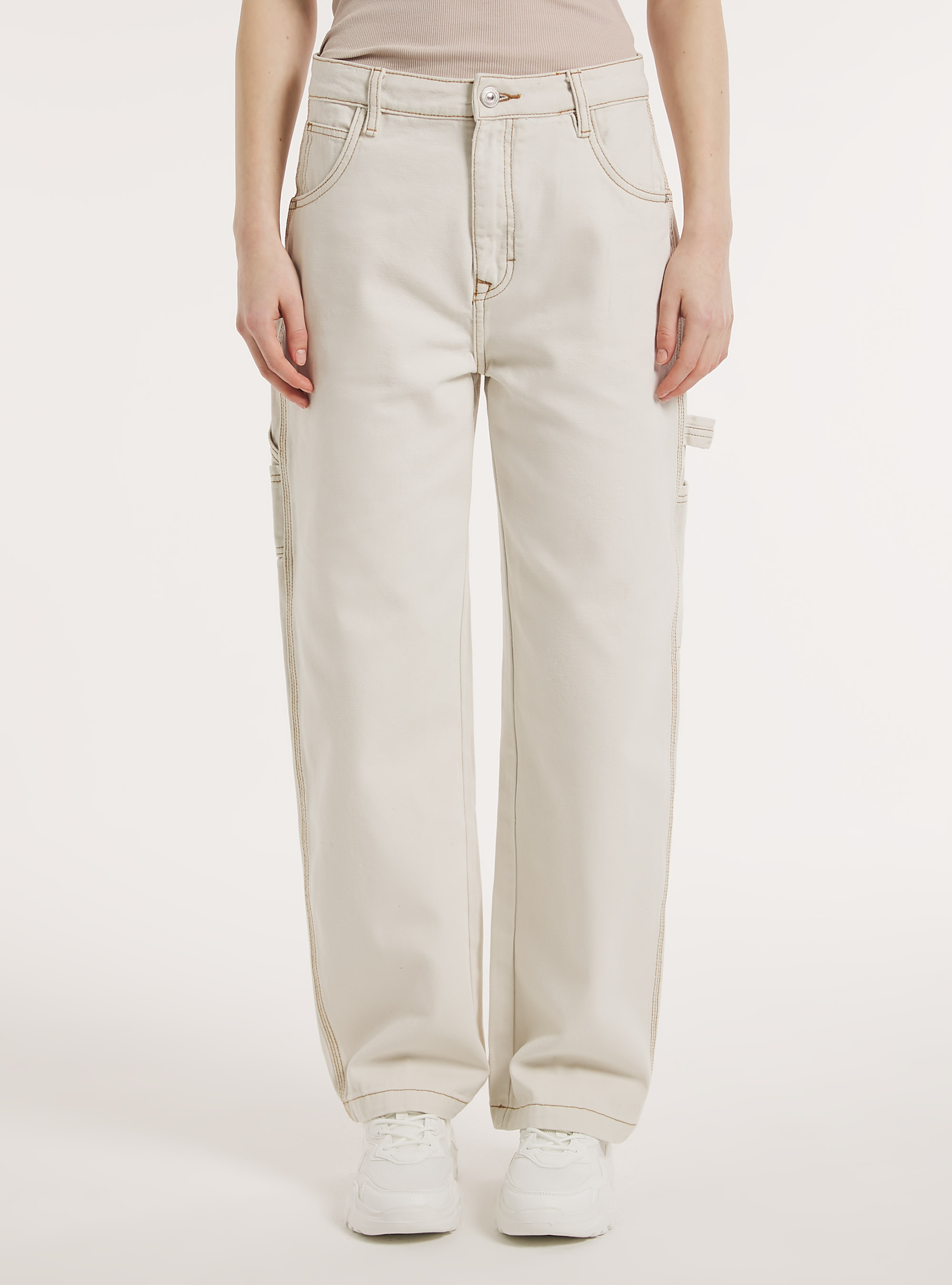 Pantalon en toile de charpentier, WH1 OFF WHITE