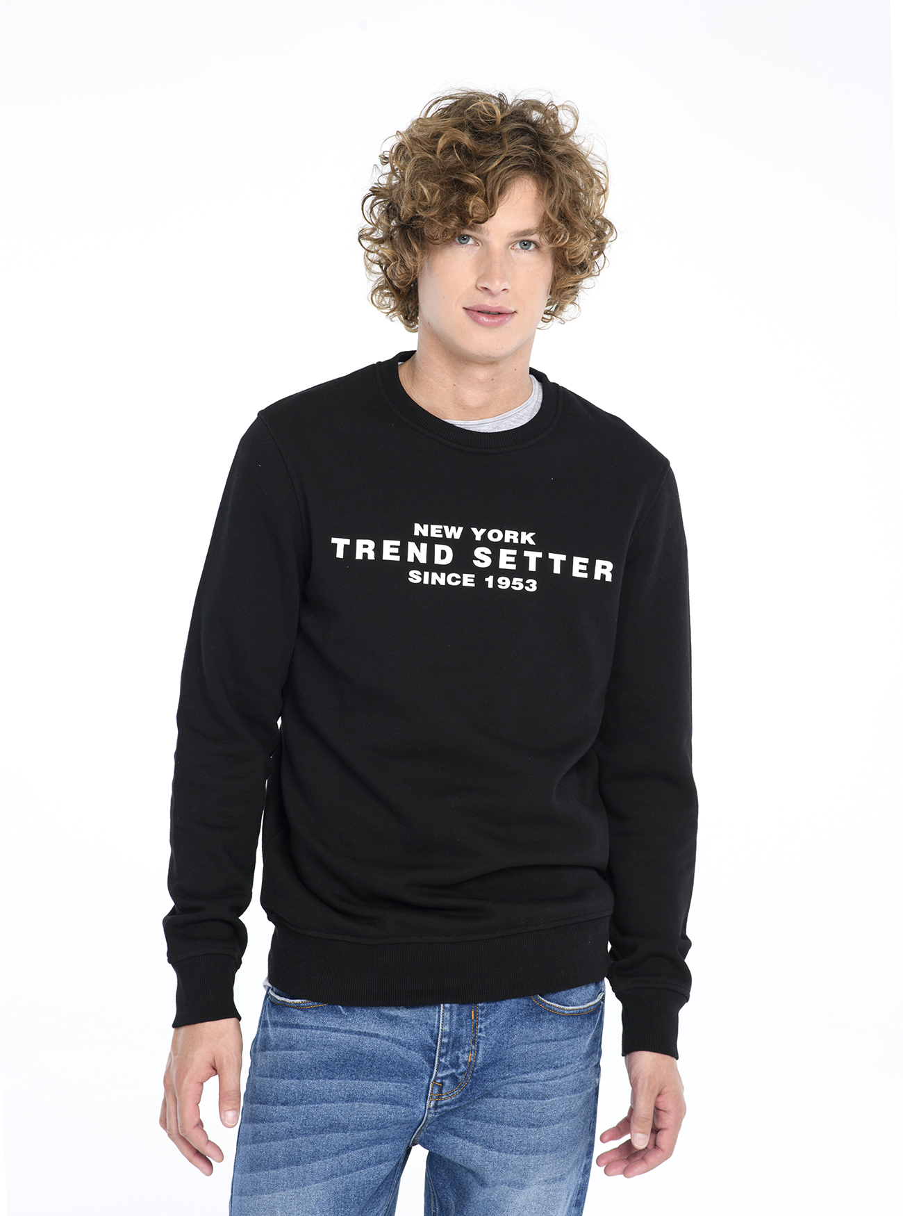 Felpa stampata, NERO