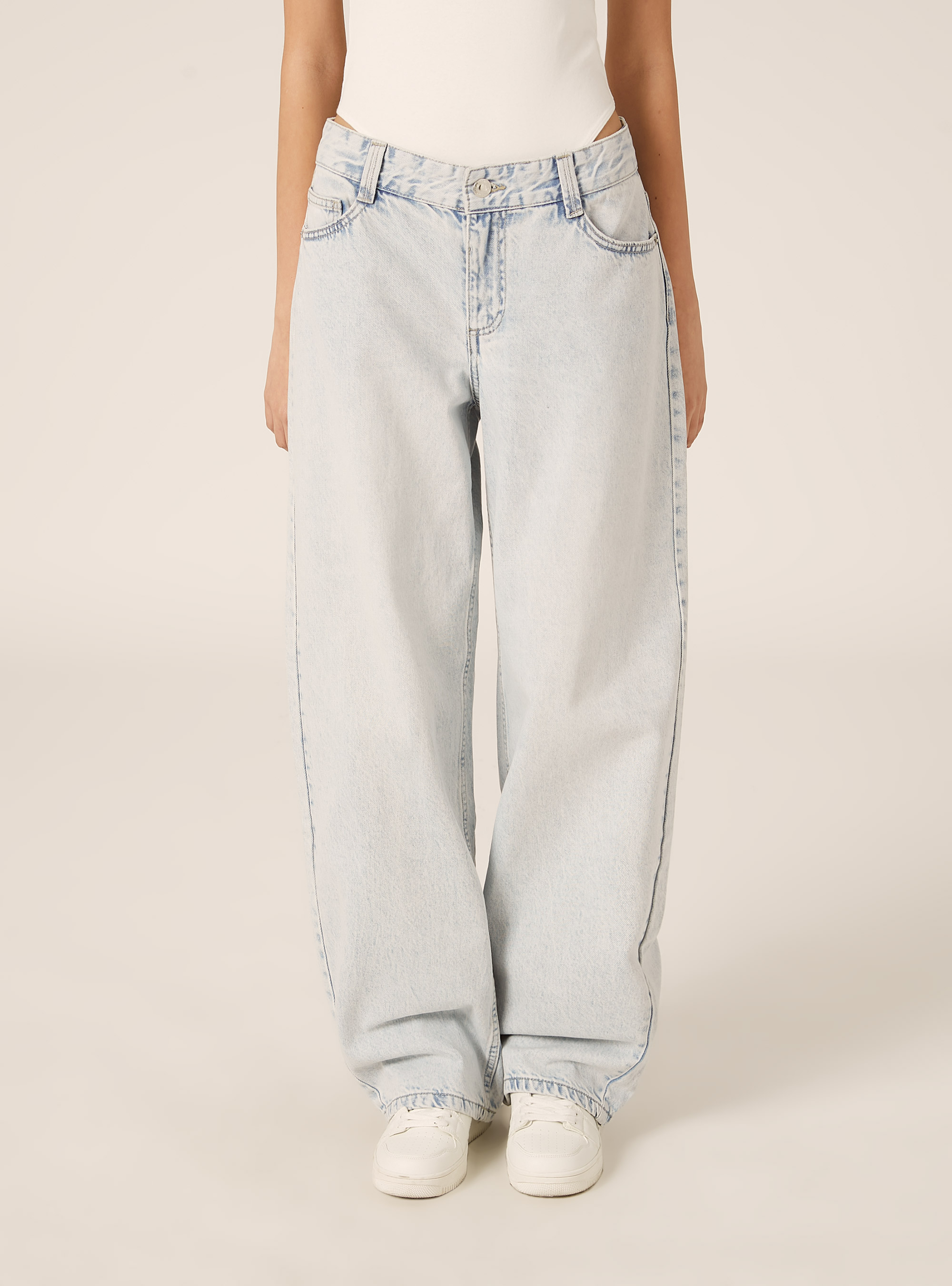 Jeans baggy barrel, D007 LIGHT AZURE