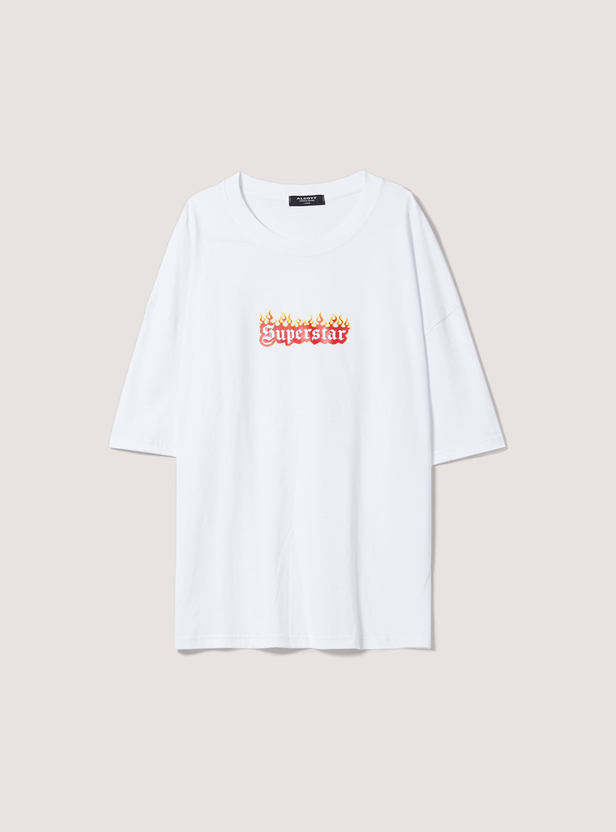 T-shirt with Flames Collection print, WH2 WHITE