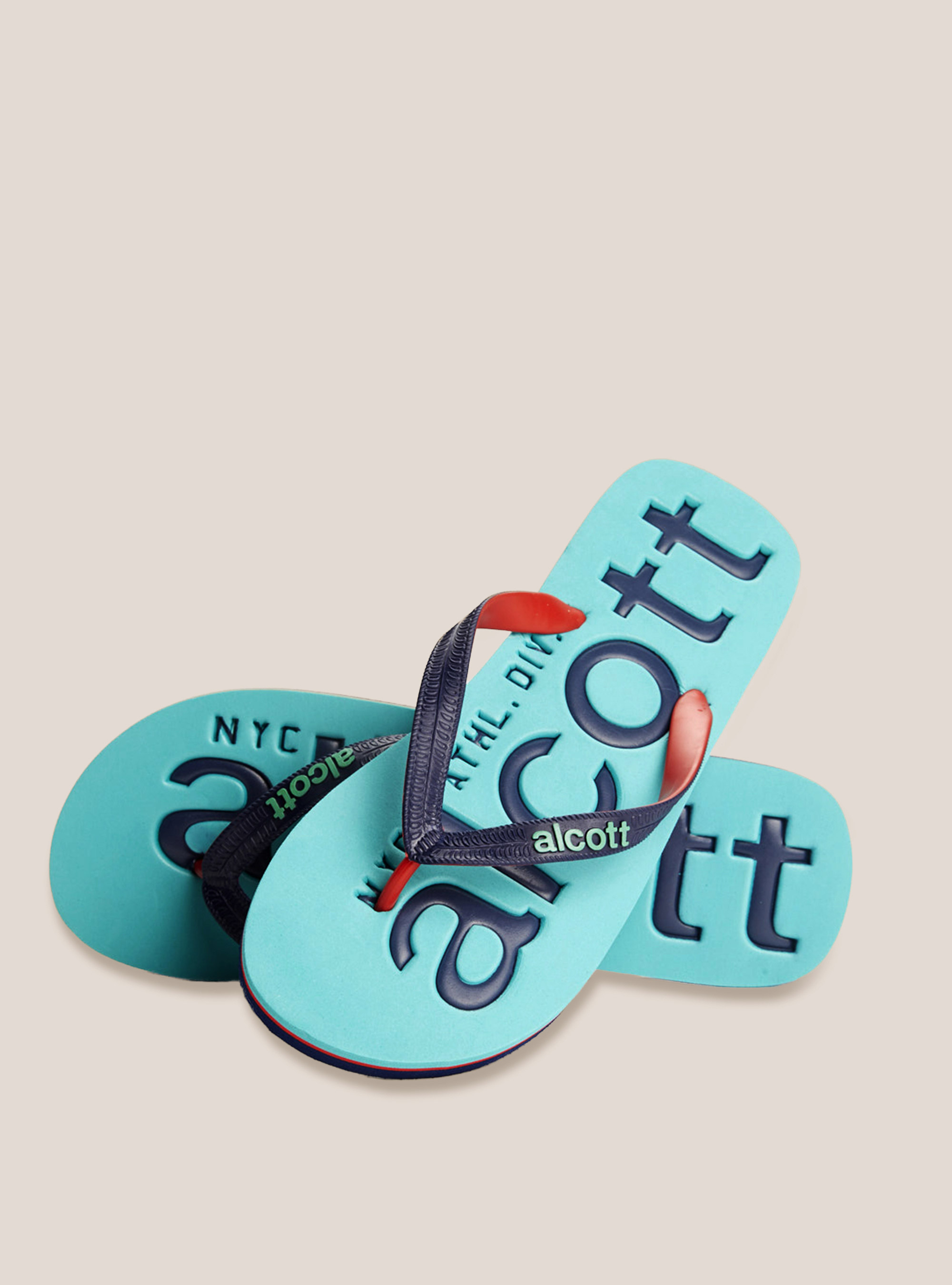 Infradito con logo, C6672 GREEN