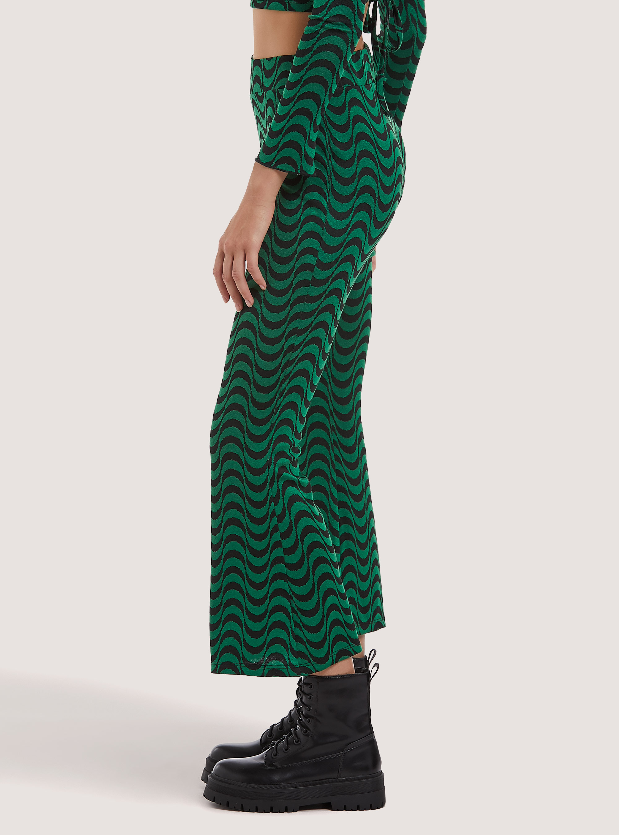 Fancy flare pants, GN2 GREEN MEDIUM