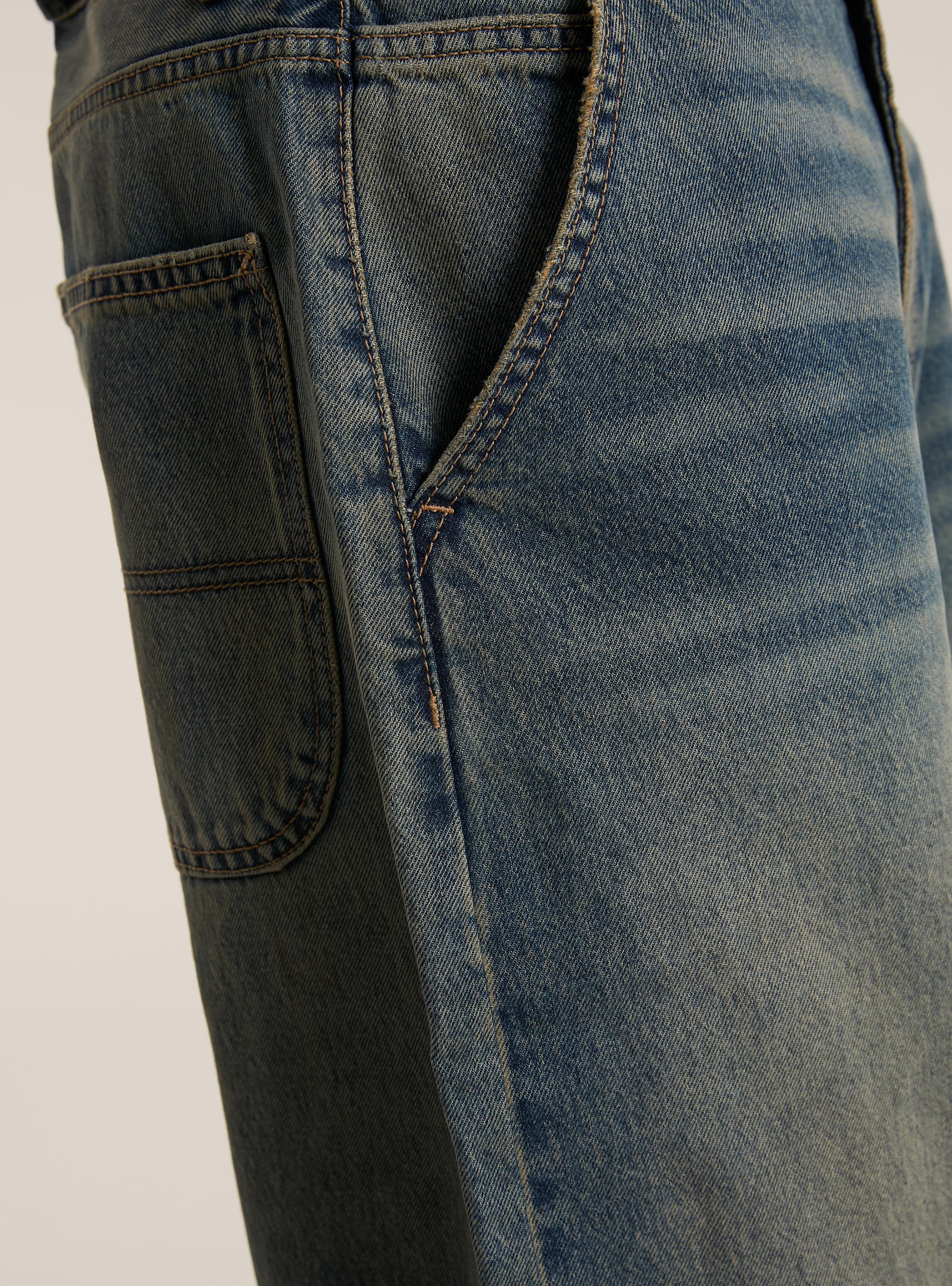 Vaqueros skater baggy fit, D003 MEDIUM BLUE