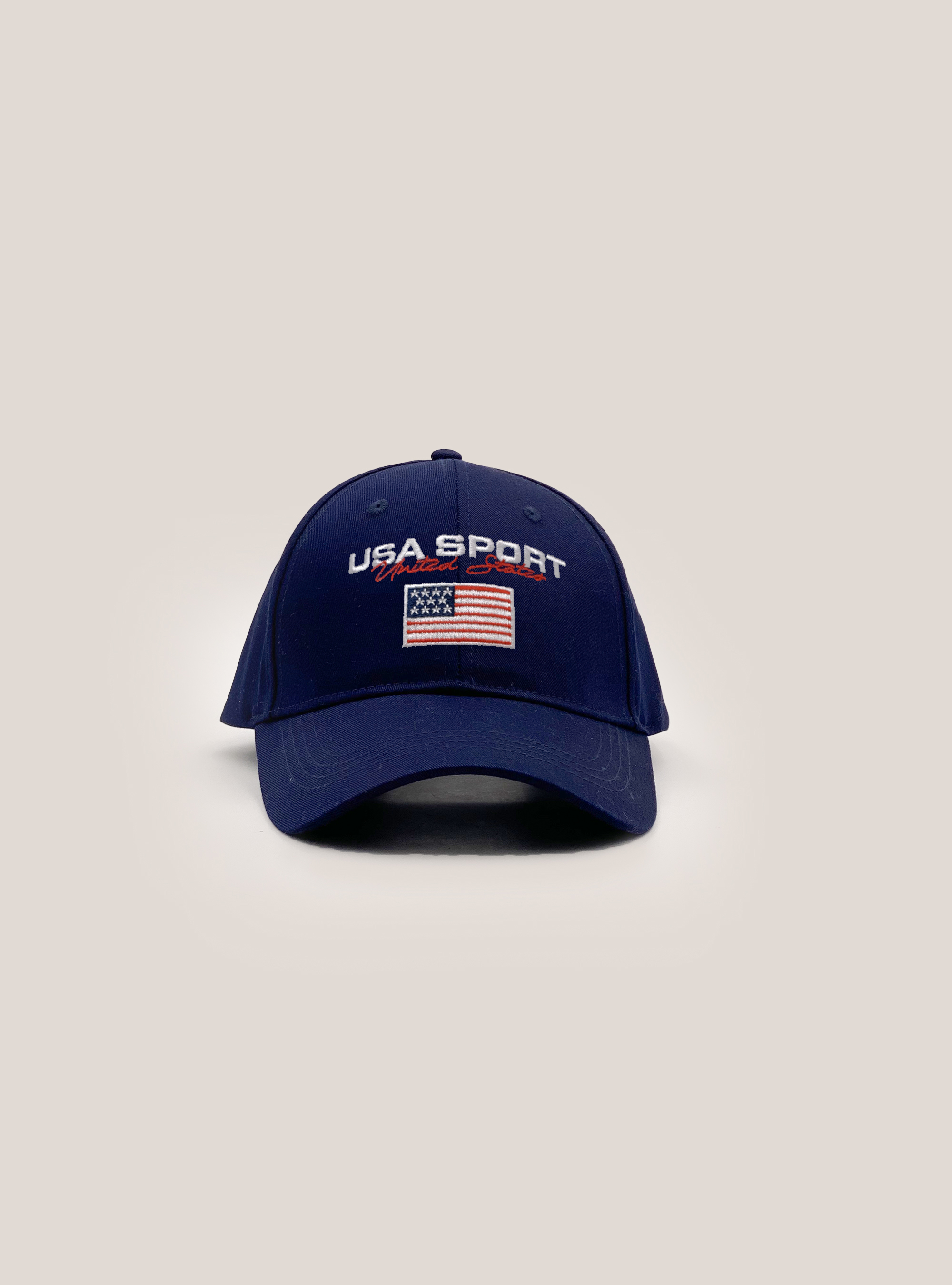 Chapeau avec broderie et patch USA, C218 BLUE NAVY
