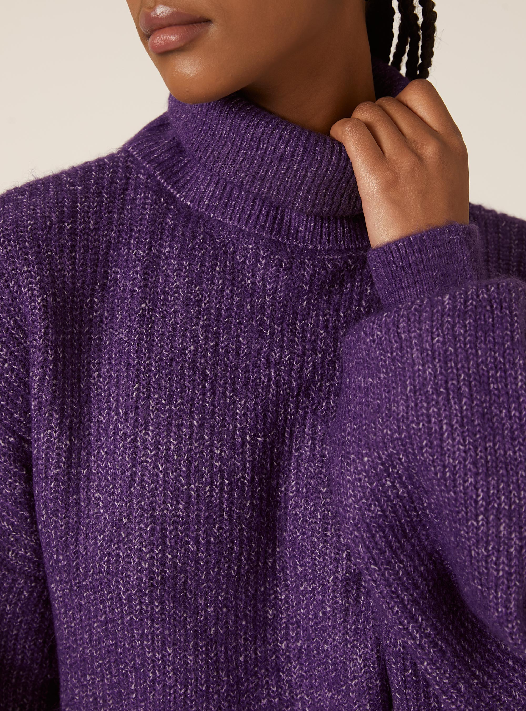 Pullover colloalto costa inglese, VI1 VIOLET DARK