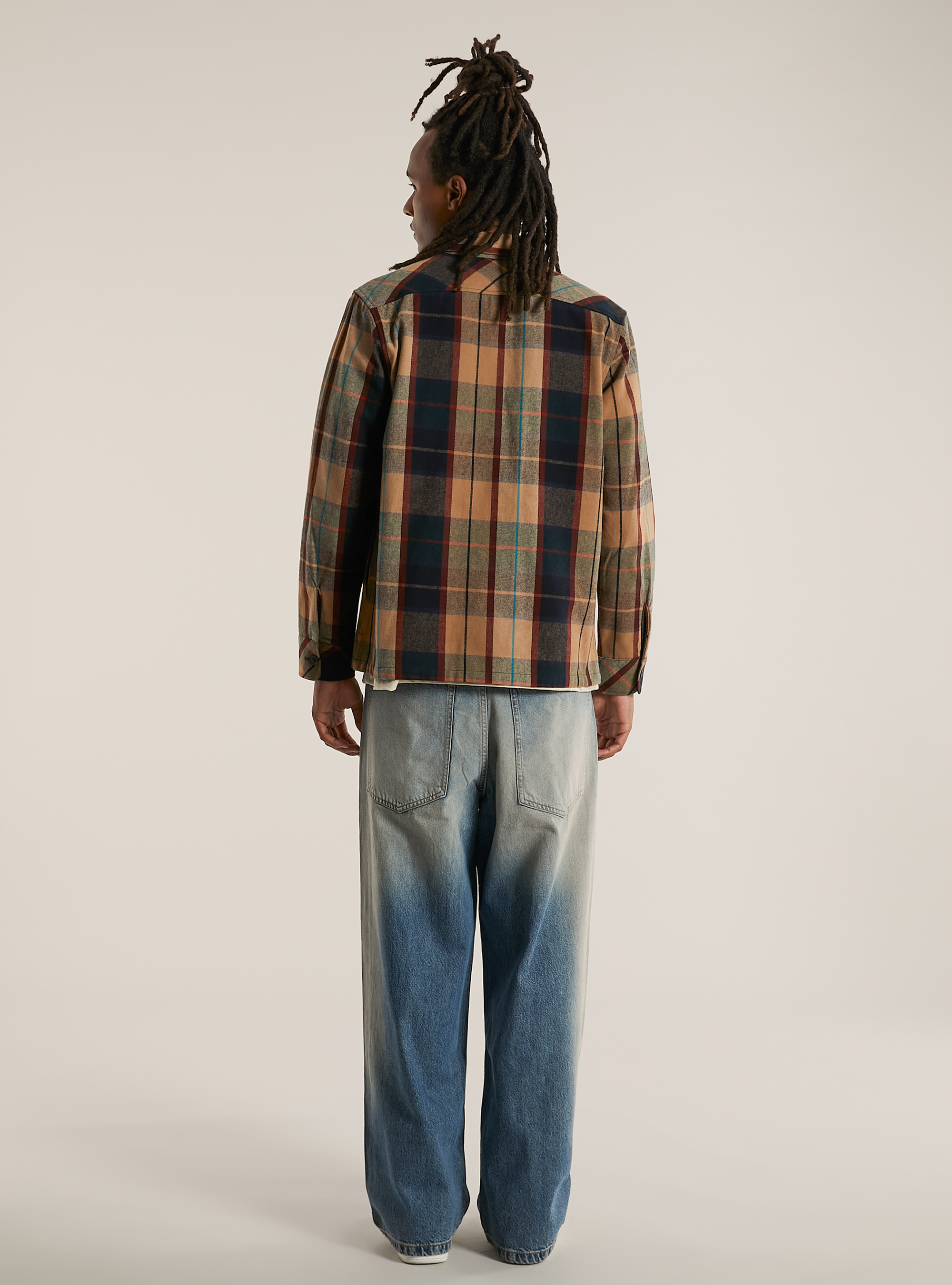 Checked shirt jacket, BG2 BEIGE MEDIUM