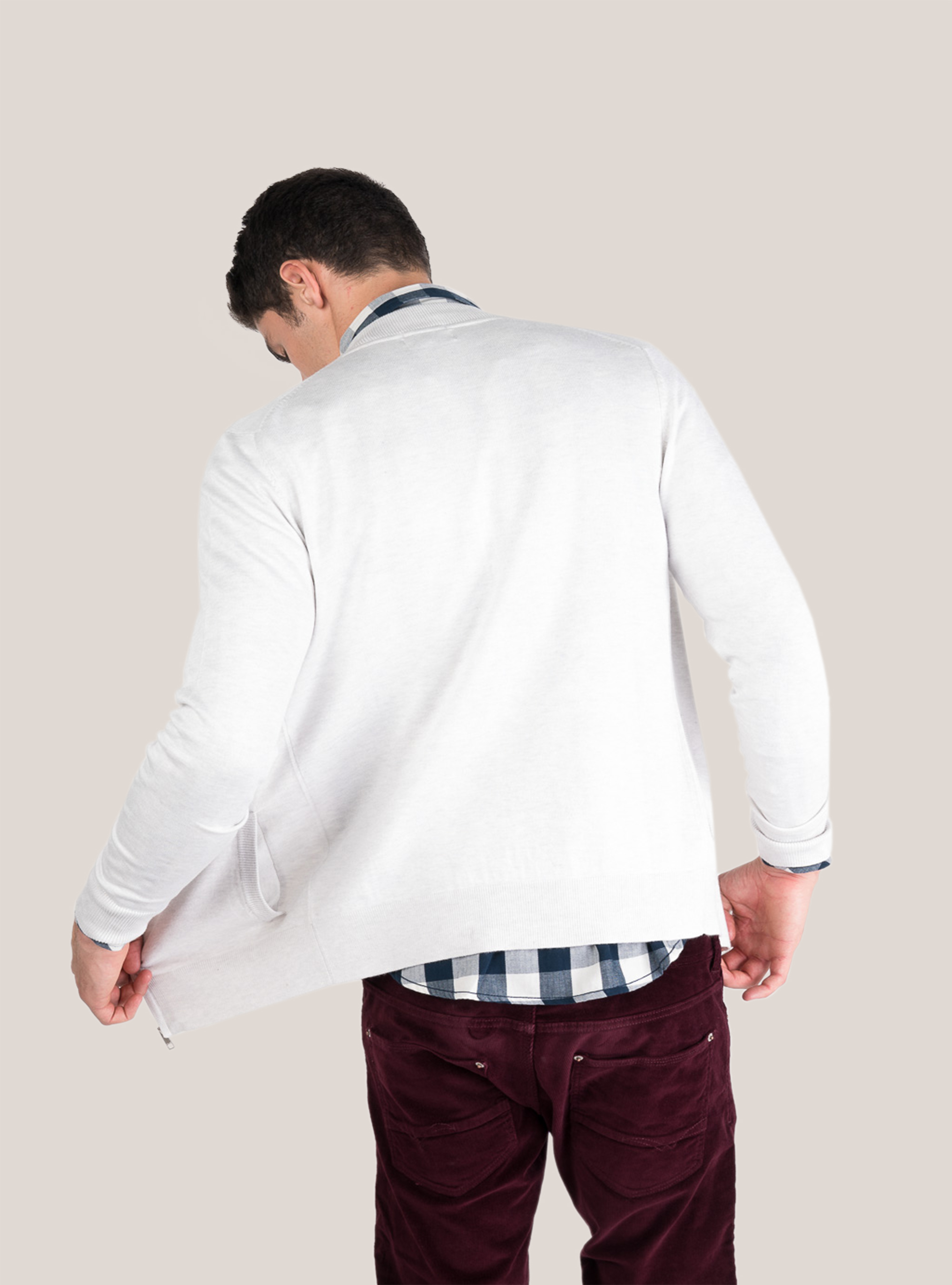 Pullover con zip, PERLA