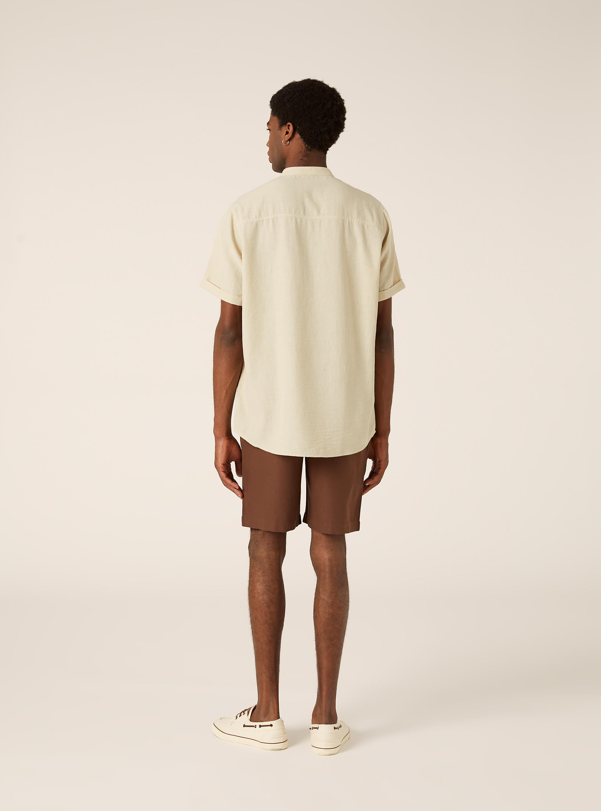 Chemise avec col officier, BG3 BEIGE LIGHT