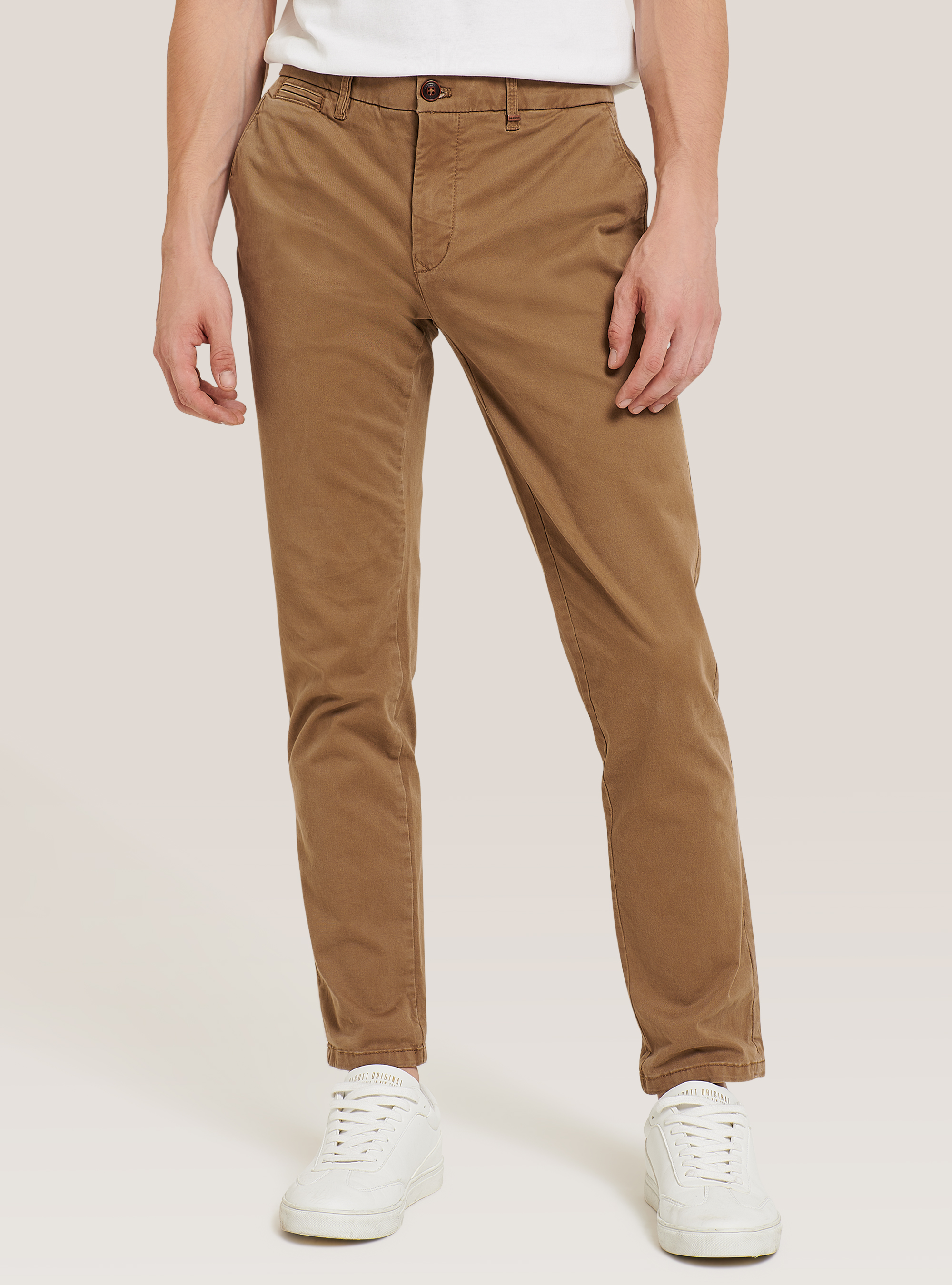Twill stretch cotton chinos