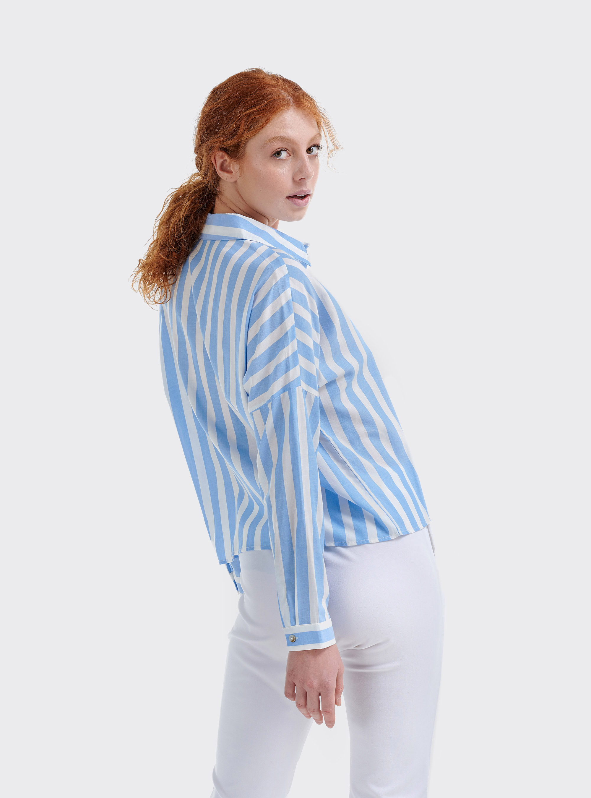 Camisa estampada rayas, STR5 RIGA AZZURRA