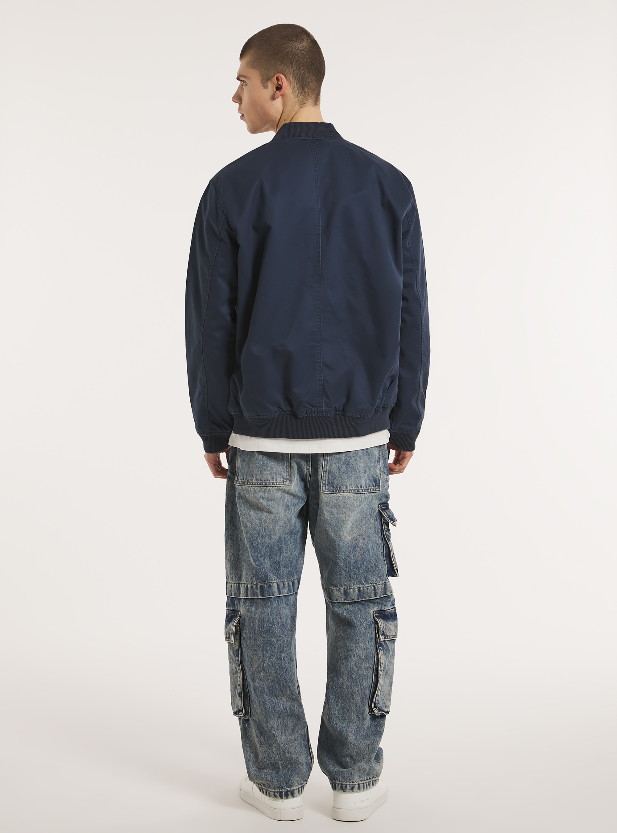 Bomberjacke aus Baumwolle, NA2 NAVY MEDIUM