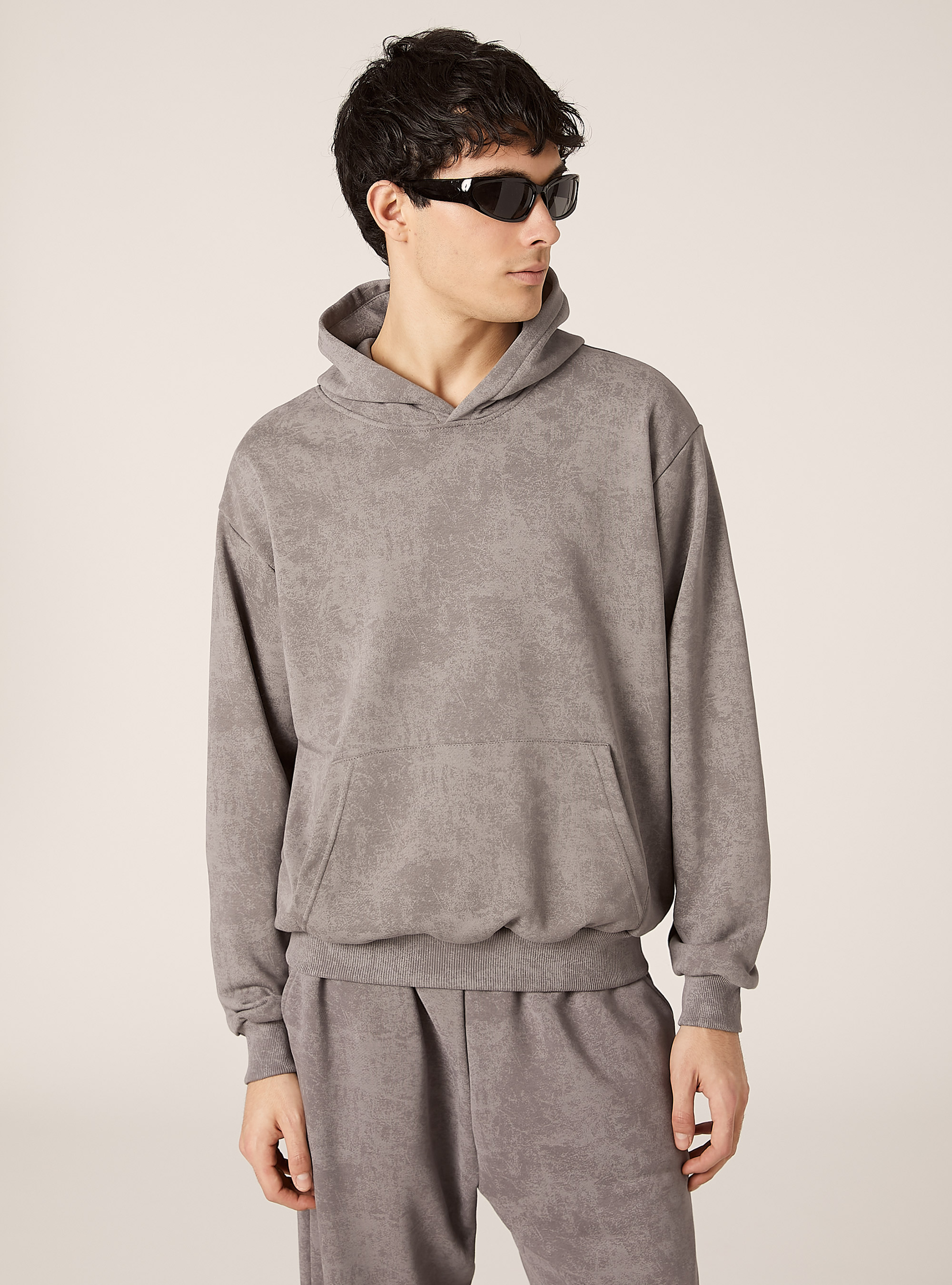 Sweat boxy marbré, GY2 GREY MEDIUM