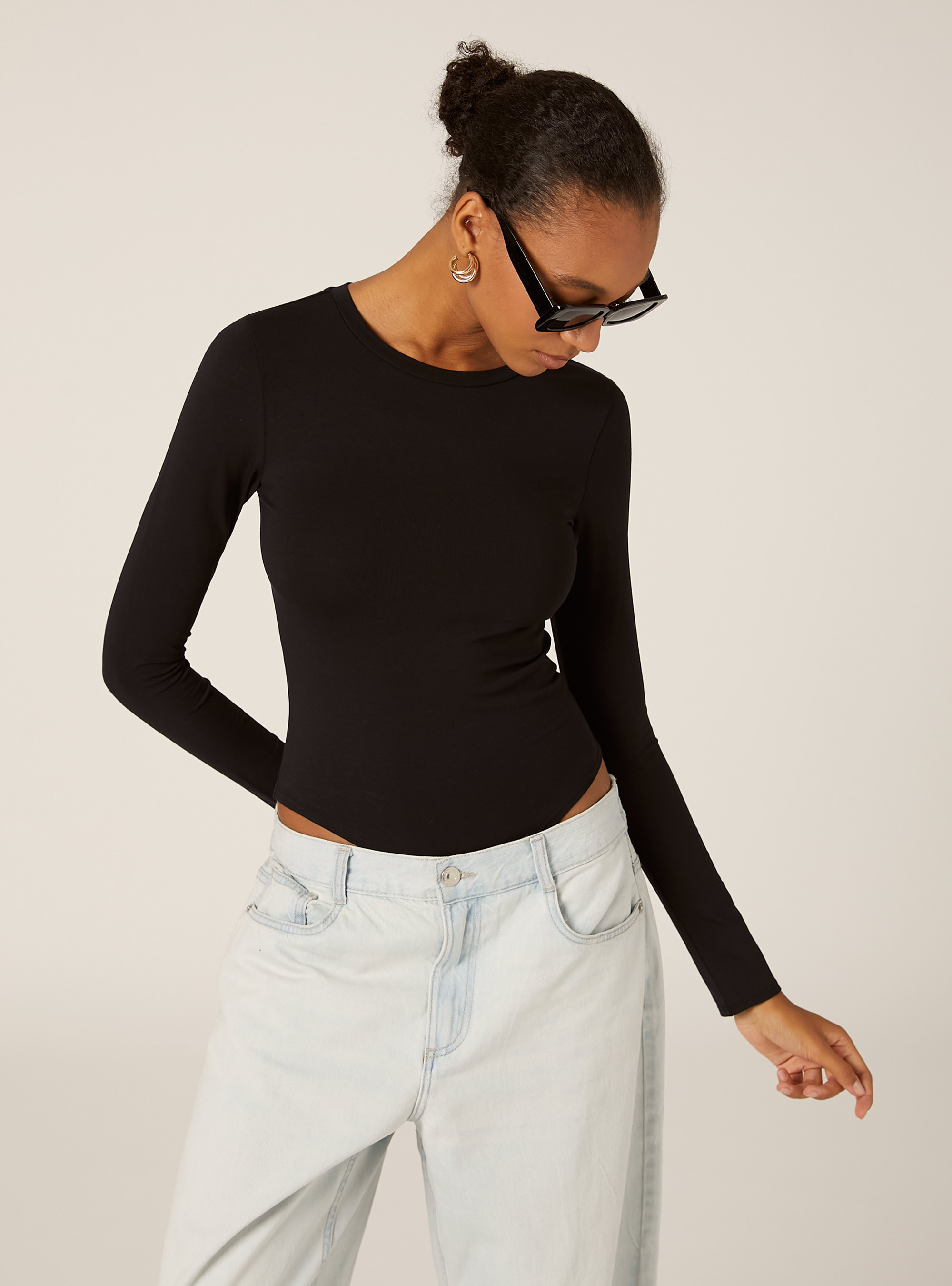 Body de manga larga, BK1 BLACK