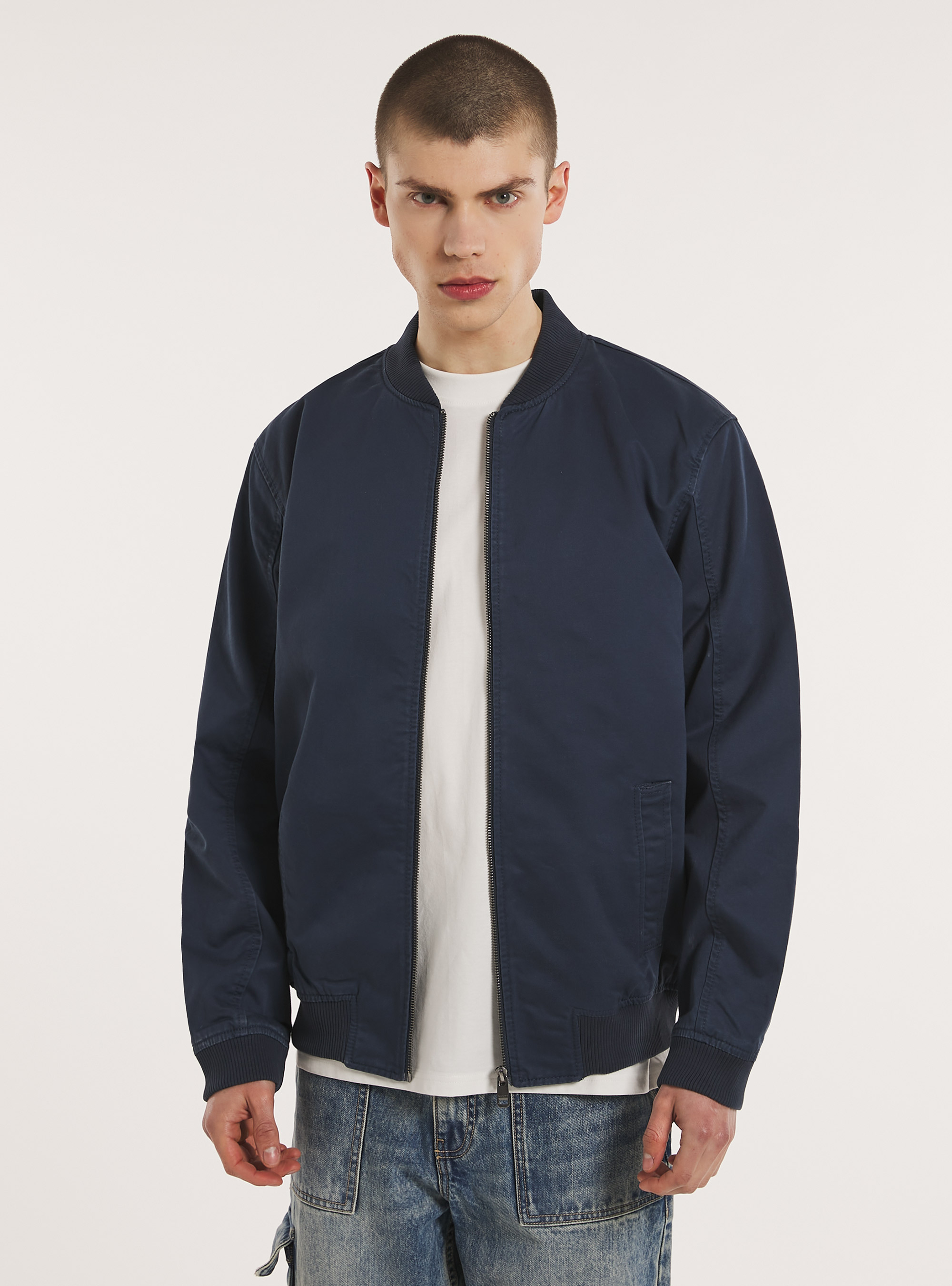 Bomberjacke aus Baumwolle, NA2 NAVY MEDIUM