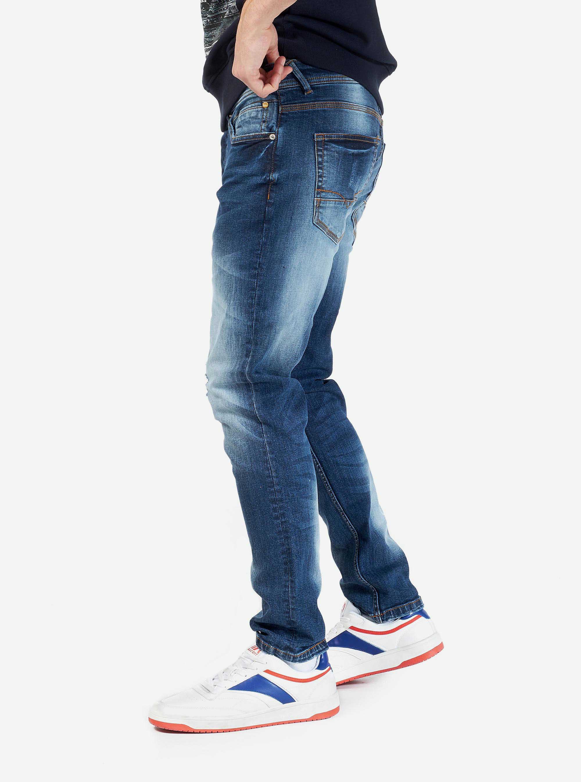 Jeans skinny fit stretch, BLU MARINO