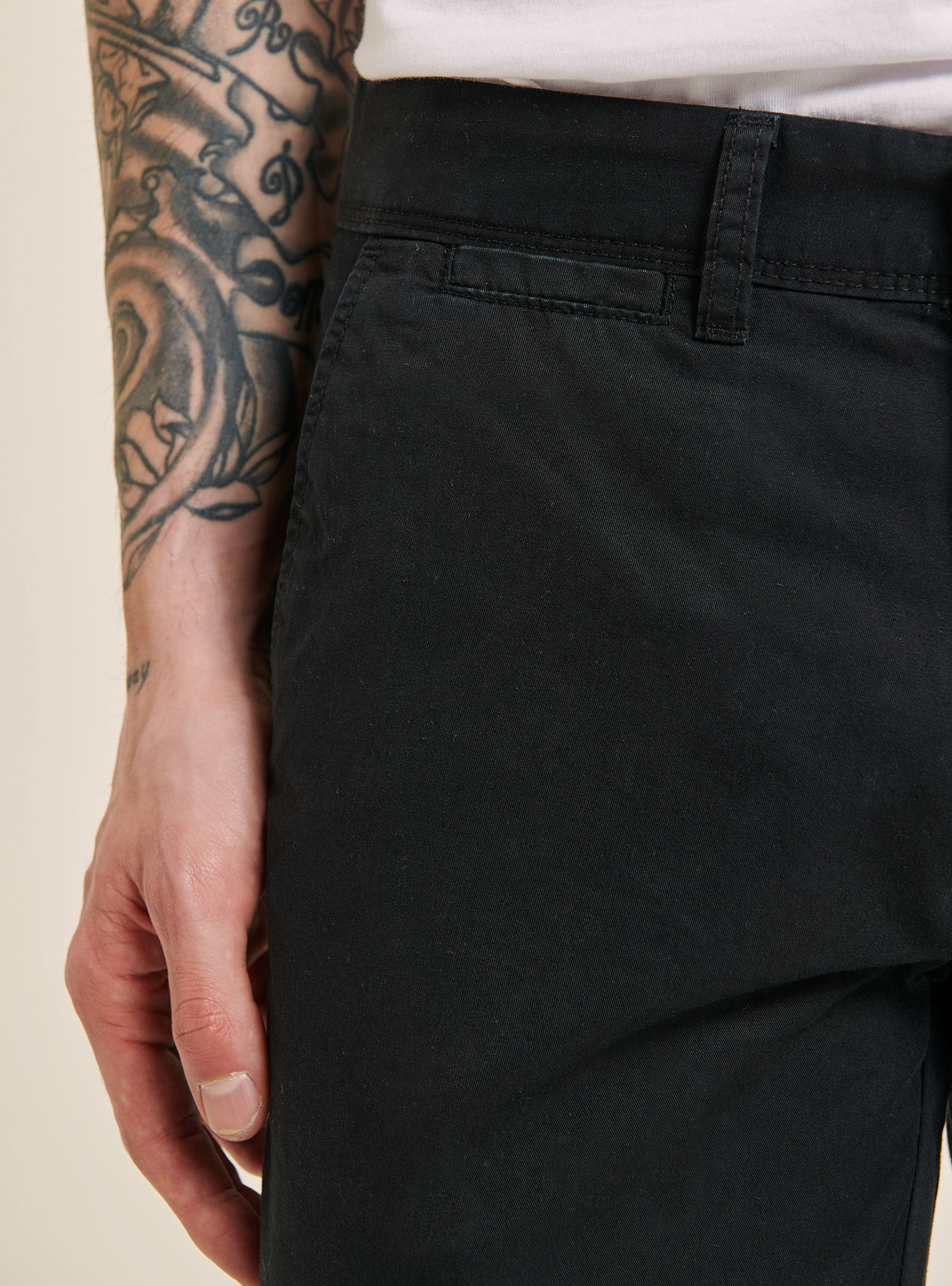 Twill-Chinos, C101 BLACK