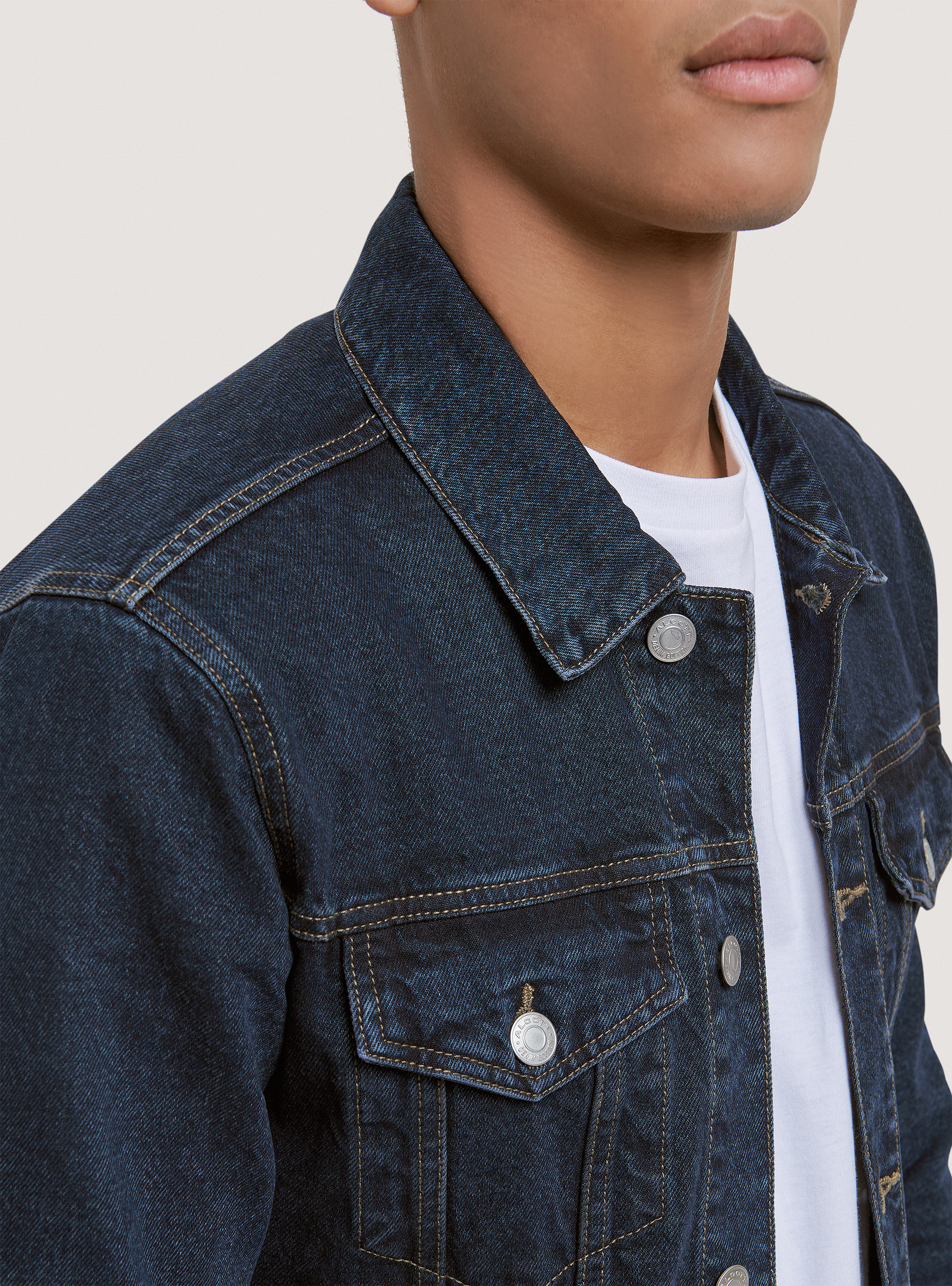 Regular fit denim jacket, BLUE NAVY