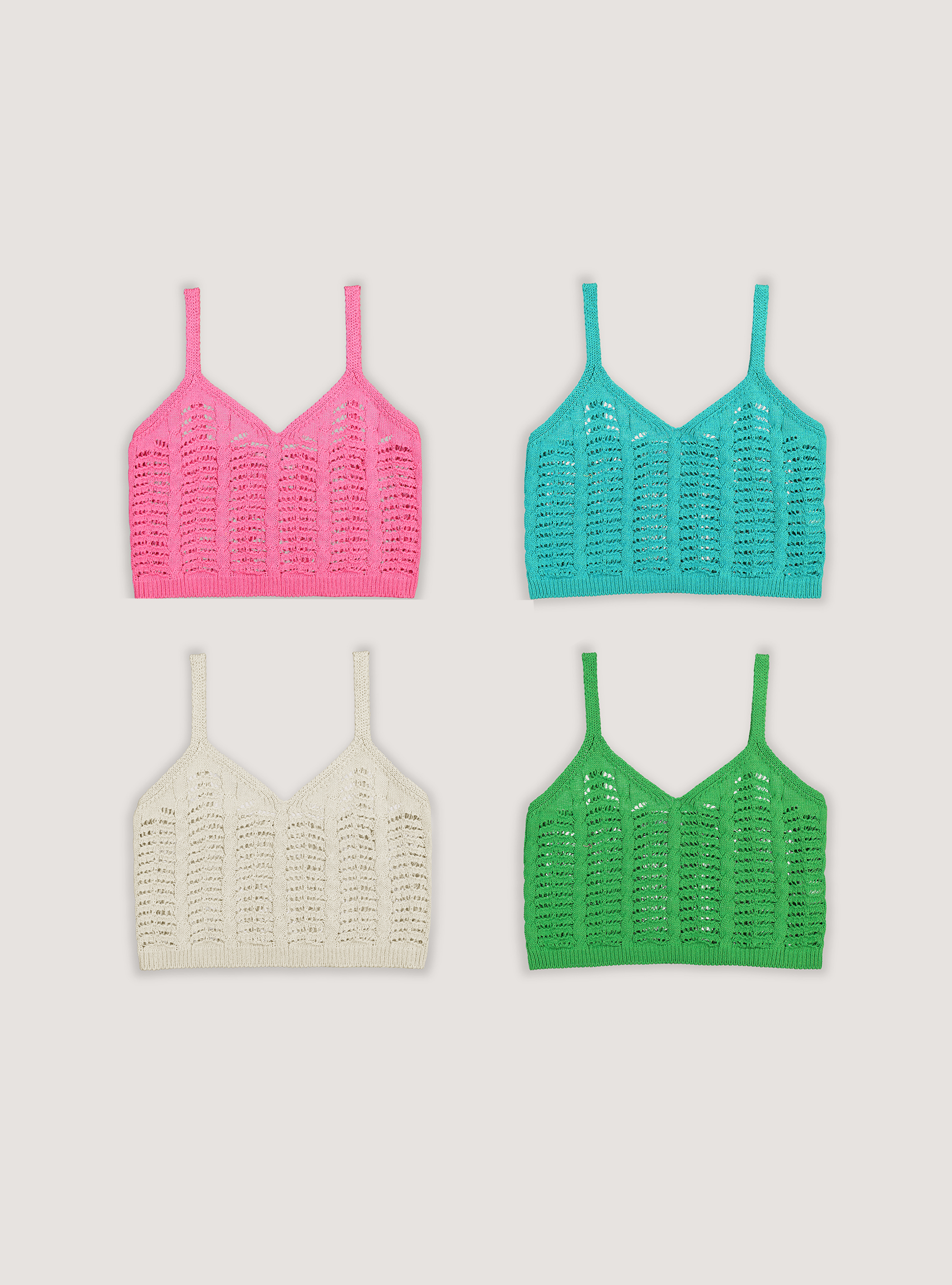Cropped crochet top, FX1 DARK FUXIA