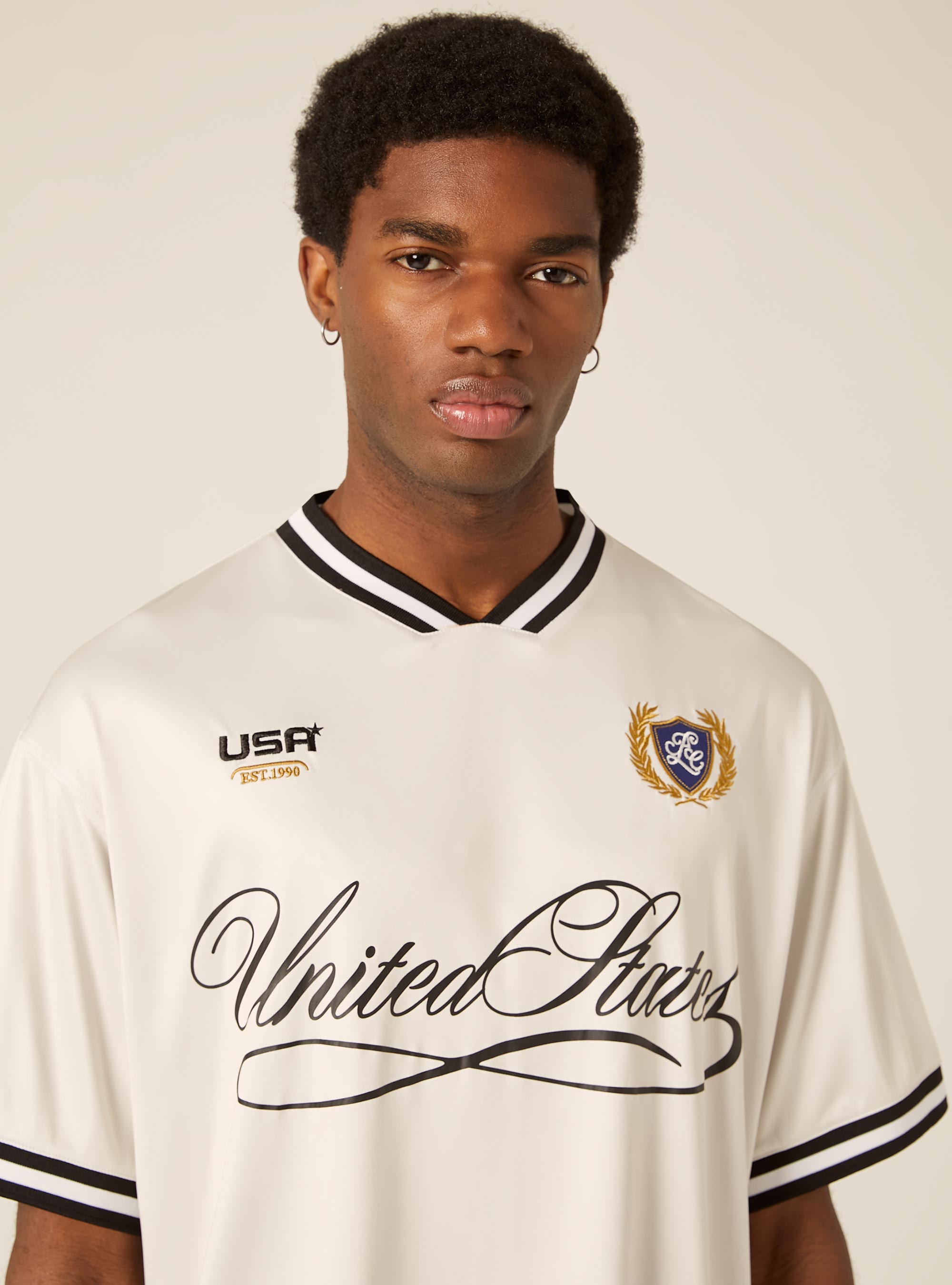 Maillot de Foot Blokecore en Tissu Technique L&eacute;ger, WH2 WHITE