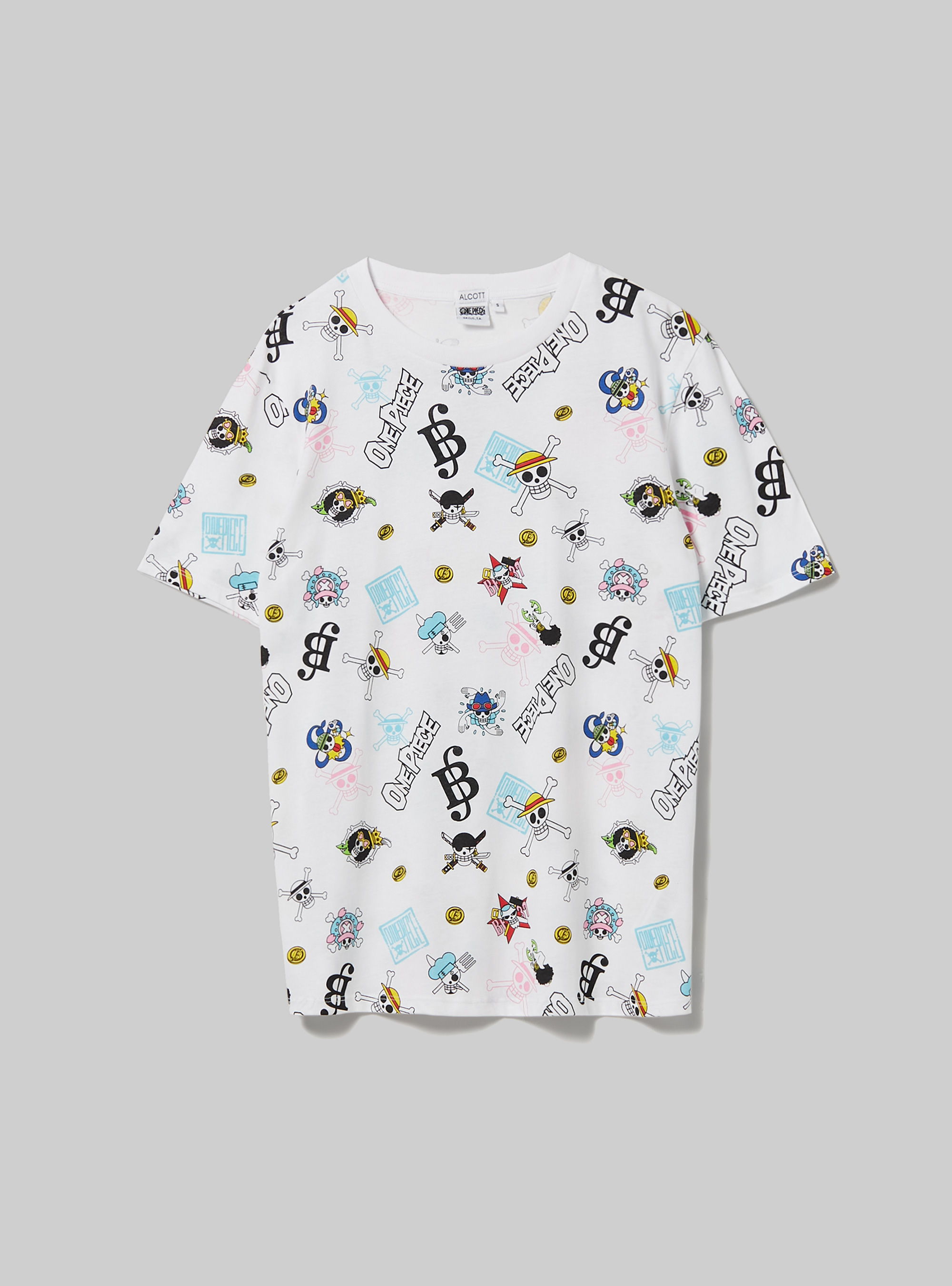 One Piece / Alcott all over T-shirt, WH3 WHITE