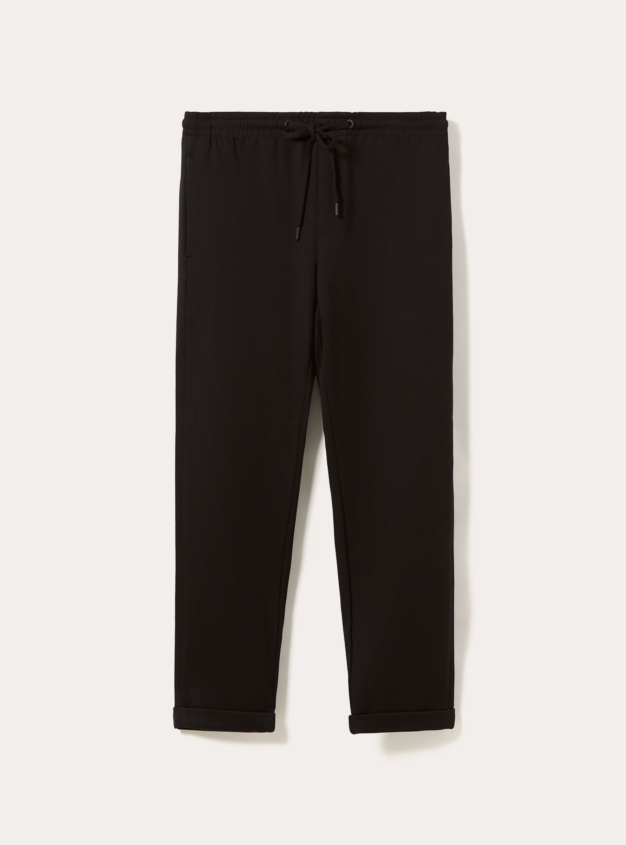 Pantaloni con vita jogger honeycomb, NERO