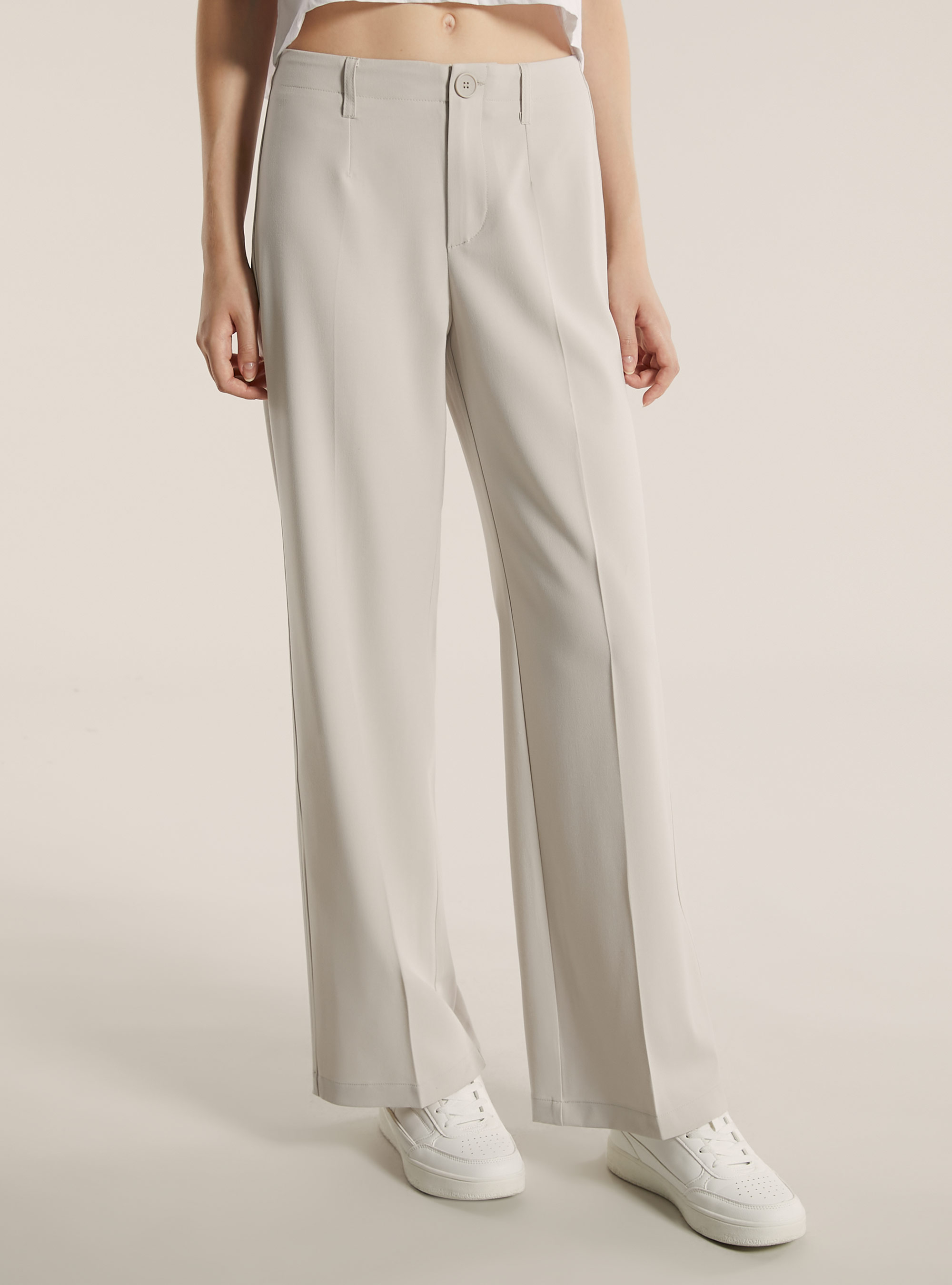 Straight leg wide leg tailored trousers, SA3 SAND LIGHT