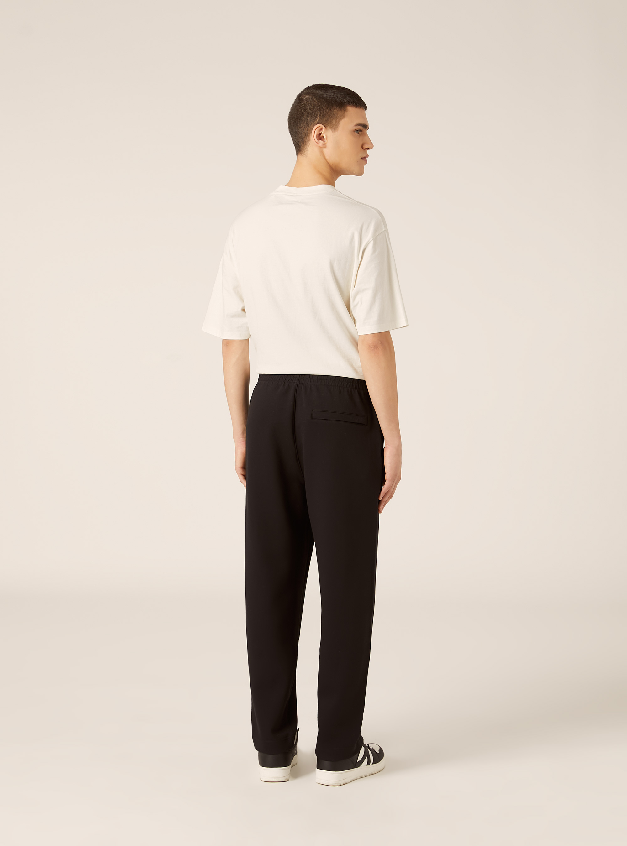 Soft touch technical jogger pants, BK1 BLACK