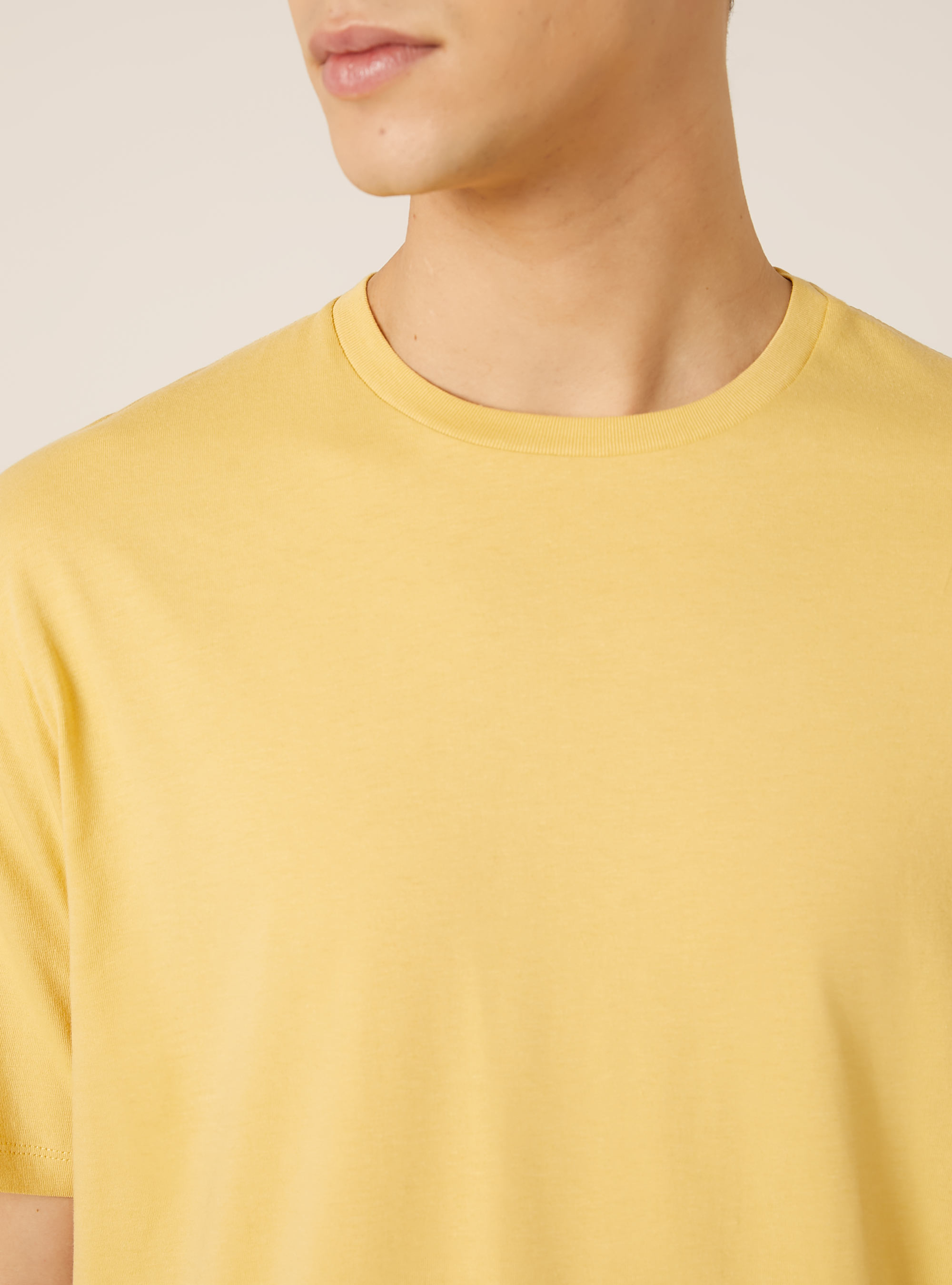 Maglietta girocollo basica, YE2 YELLOW MEDIUM
