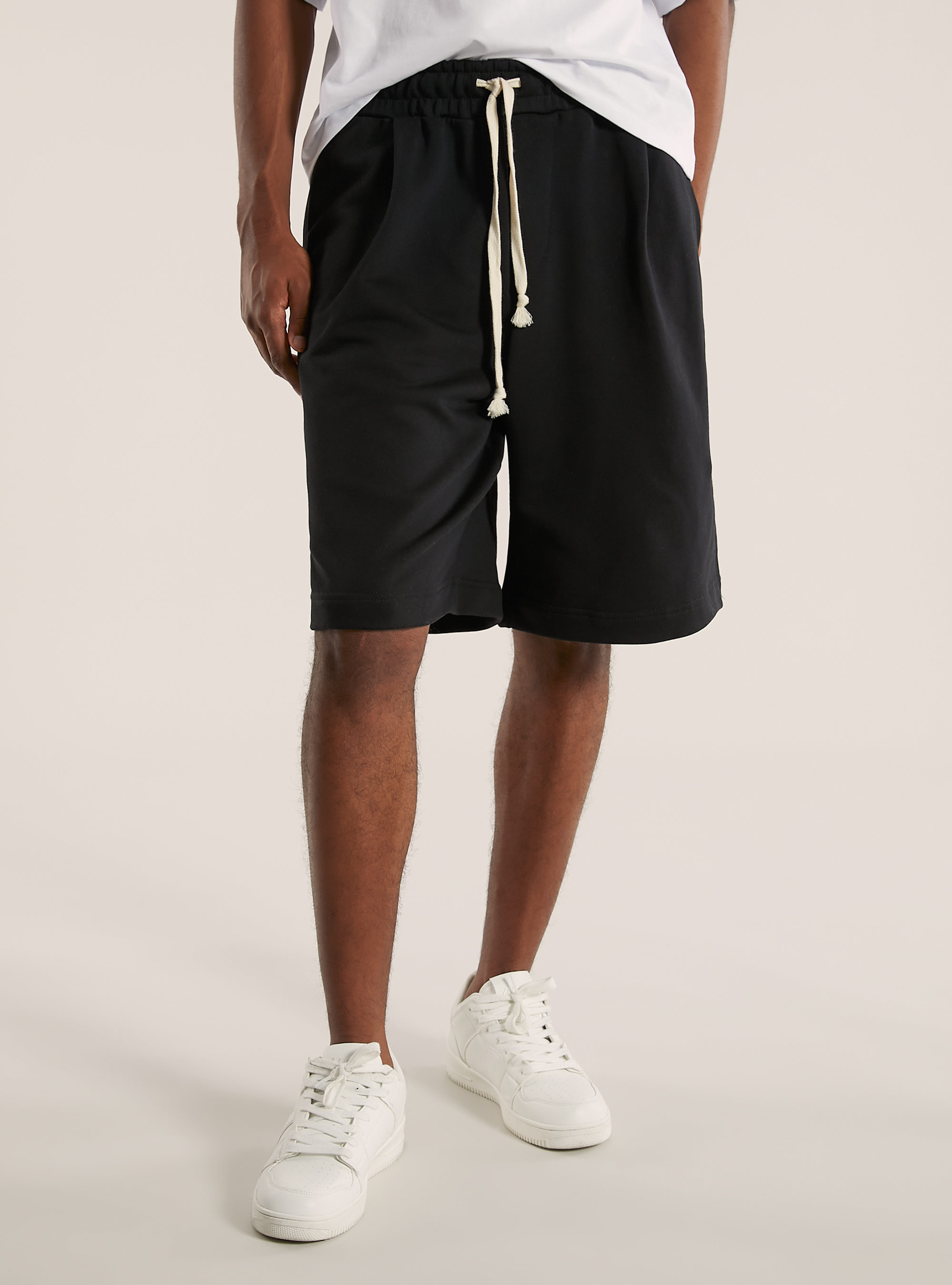 Bermuda baggy fit Genderless, BK1 BLACK