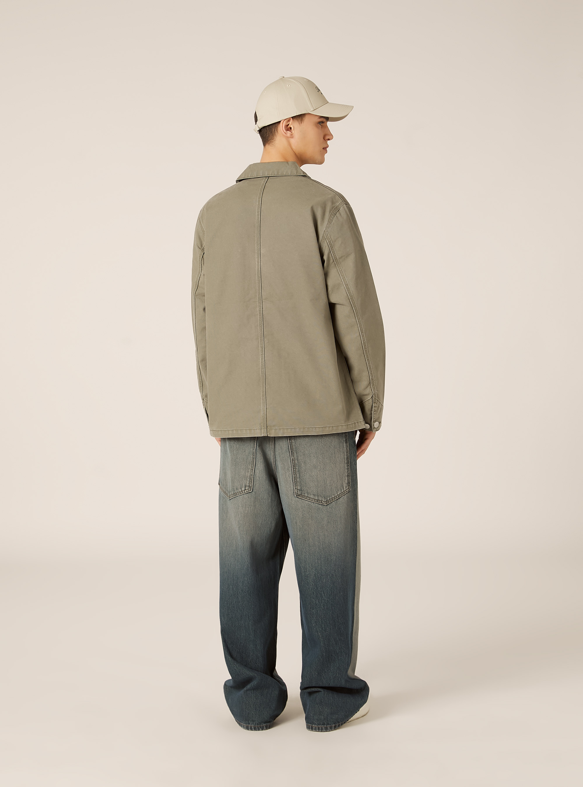 Giacca camicia in canvas tasche a toppa, KY2 KAKY MEDIUM