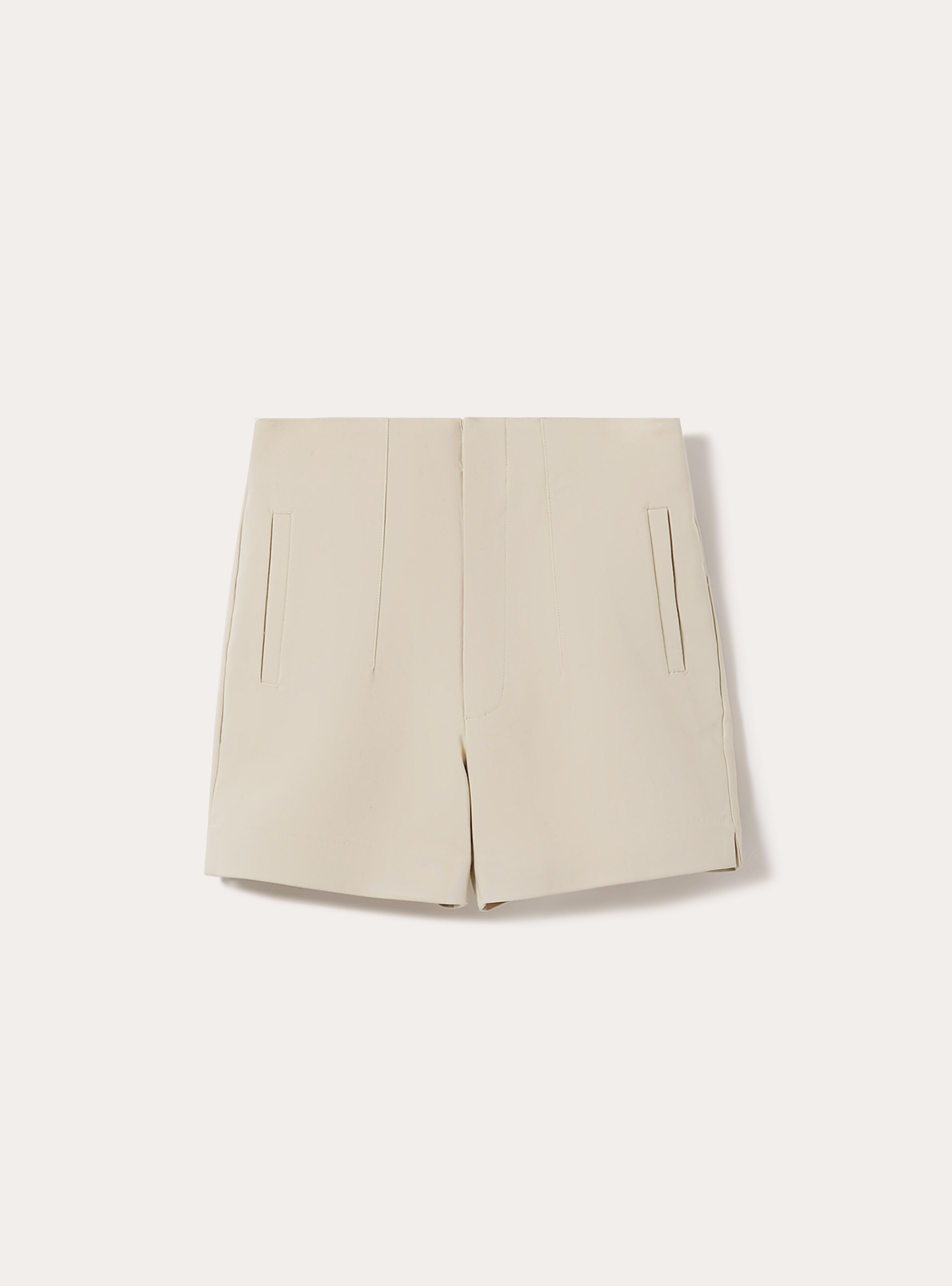 High-waisted shorts with darts, BG2 BEIGE MEDIUM