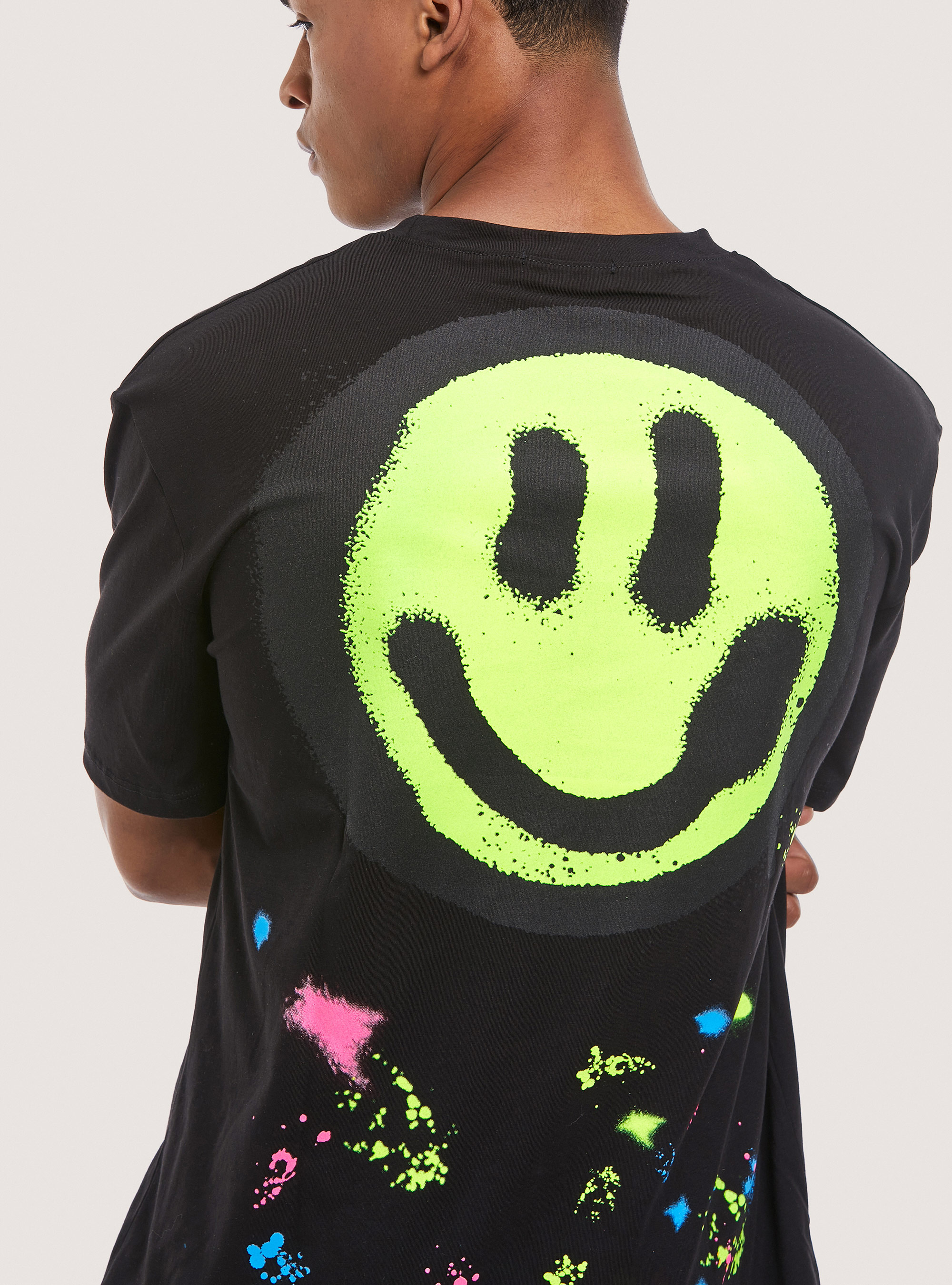 T-shirt with Smile Collection print, BK1 BLACK