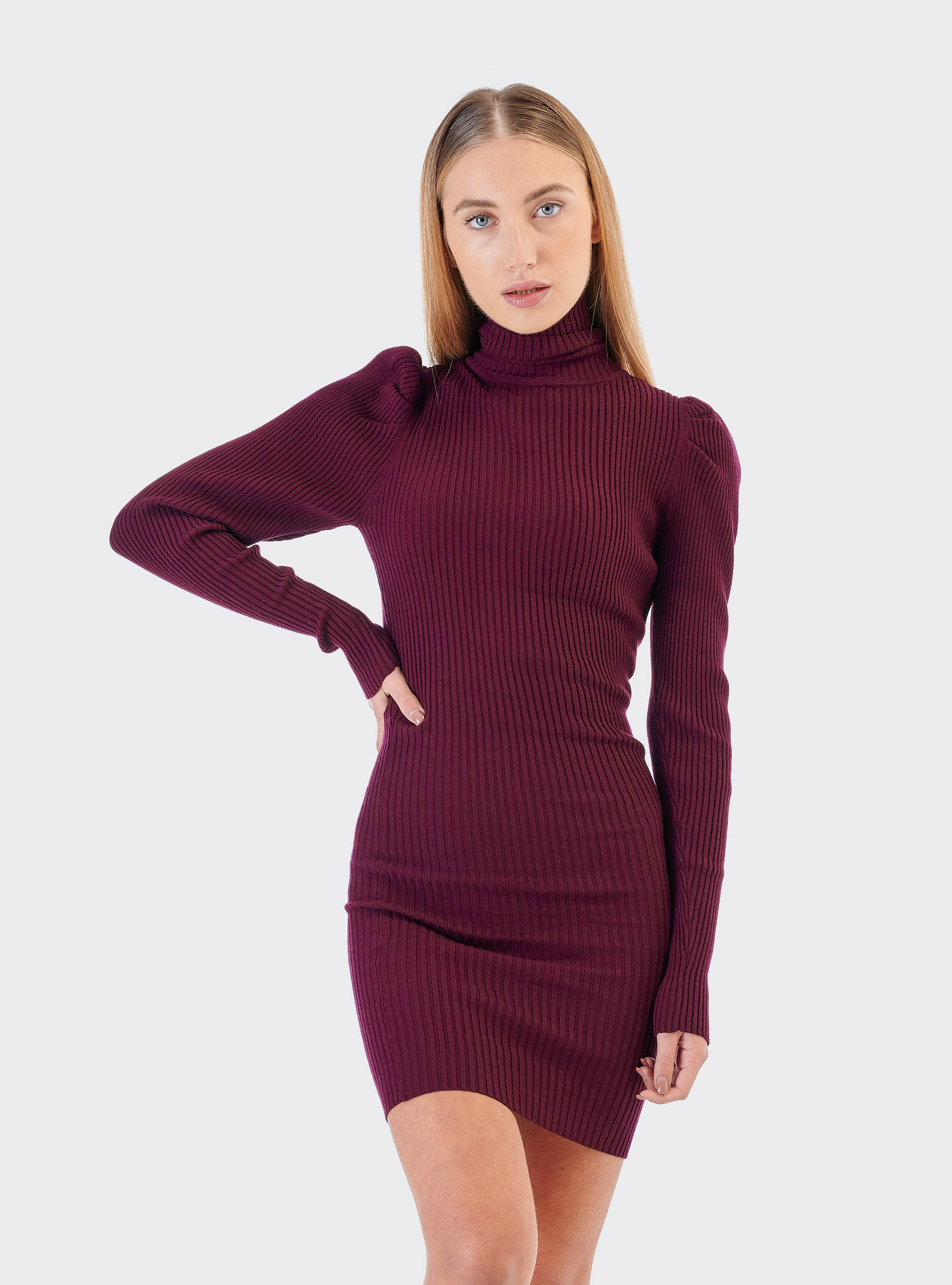Balloon sleeve knit shop dress