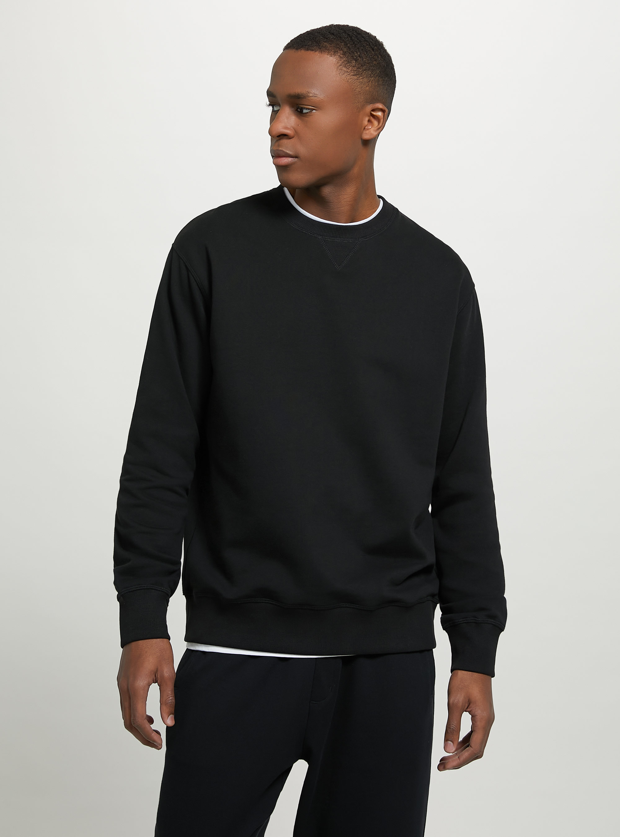 LON TWO SIDE SWEATSHIRT #03 梨花 LON TWO SIDE SWEATSHIRT #03 梨花 Plain-coloured crew-neck
