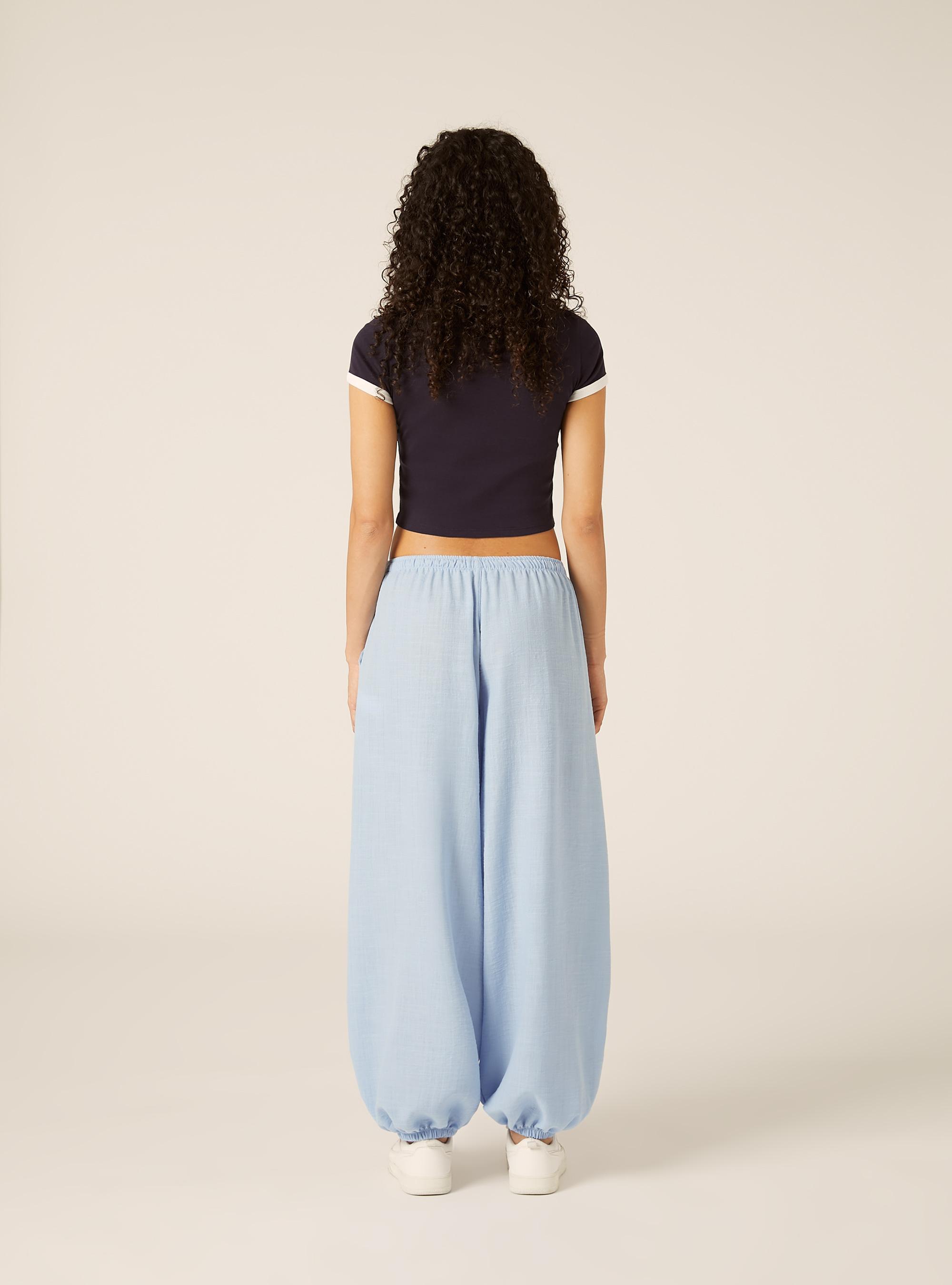 Pantaloni balloon fit, AZZURRO CHIARO