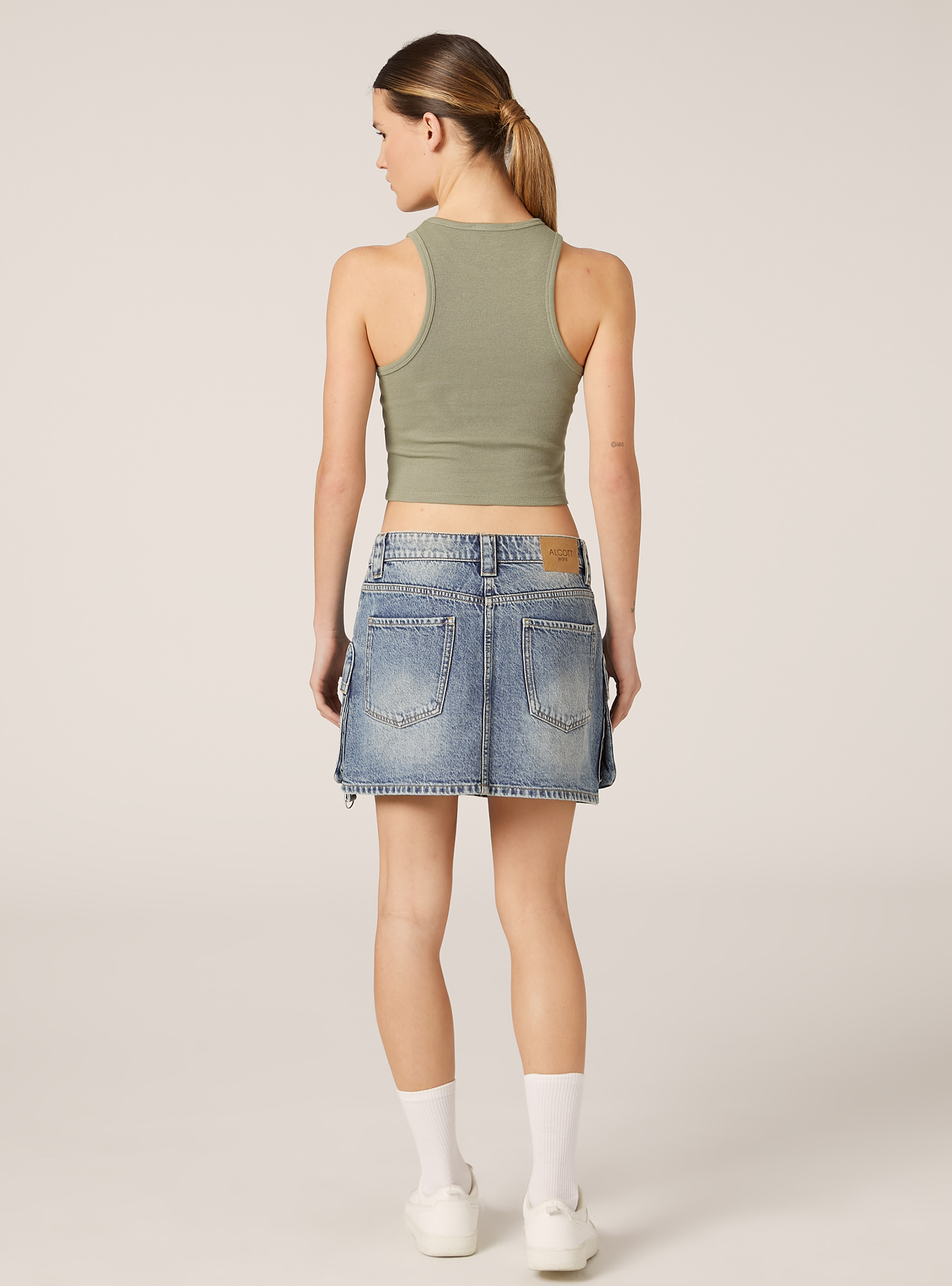 Camiseta de tirantes de canalé, KY2 KAKY MEDIUM